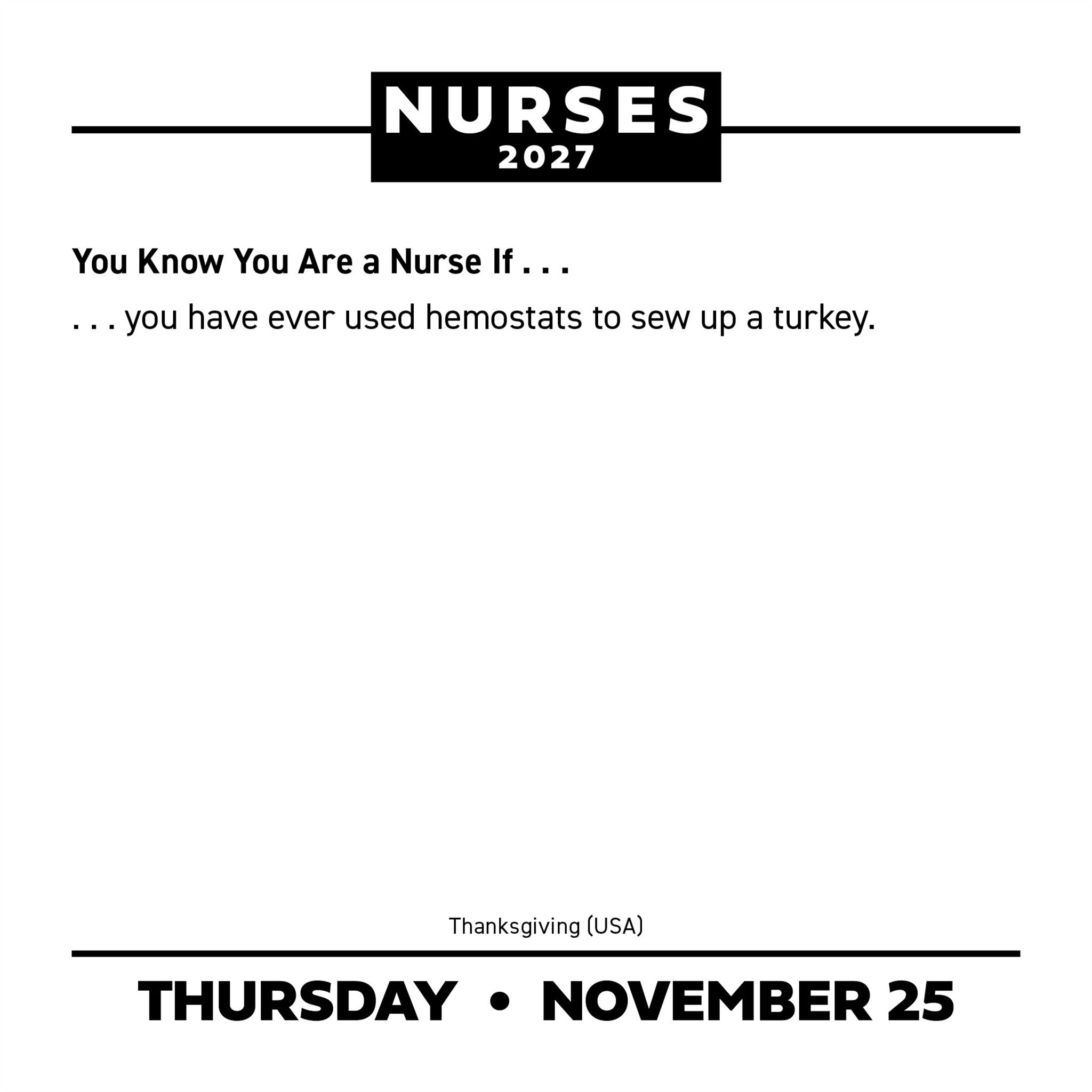 Nurses 2027 Box Calendar