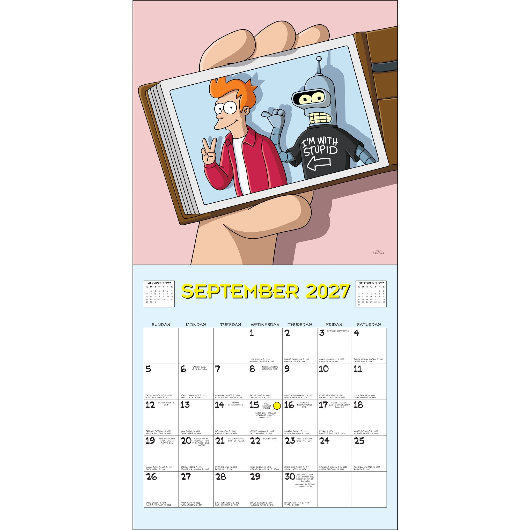 Futurama 2027 Wall Calendar