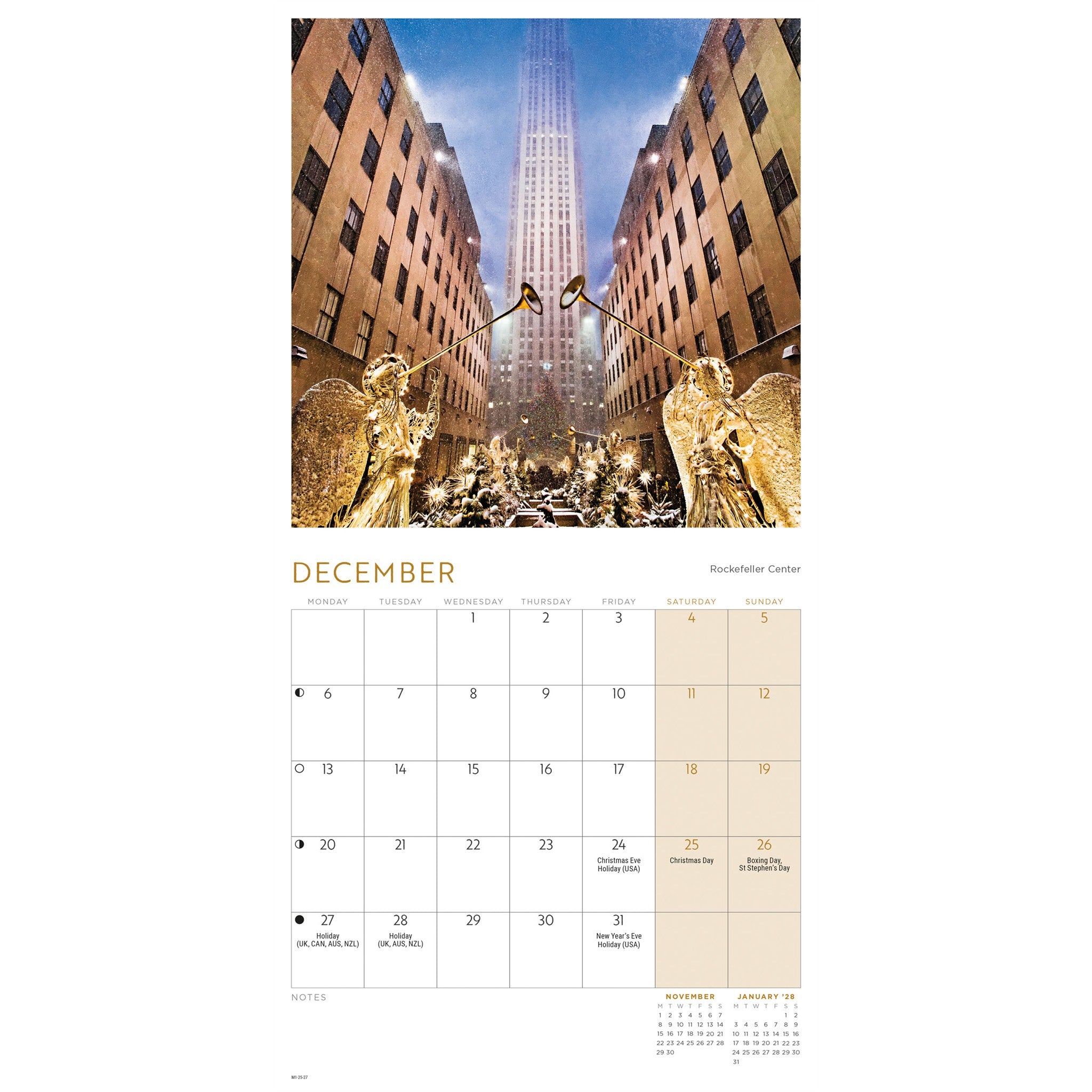 New York 2027 Mini Calendar
