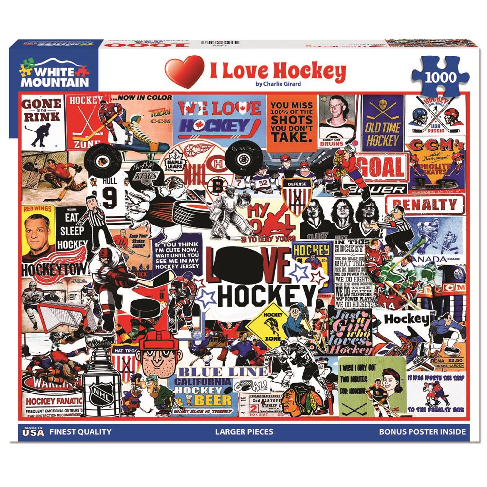 I Love Hockey Jigsaw Puzzle (1000 Piece) - Online Exclusive