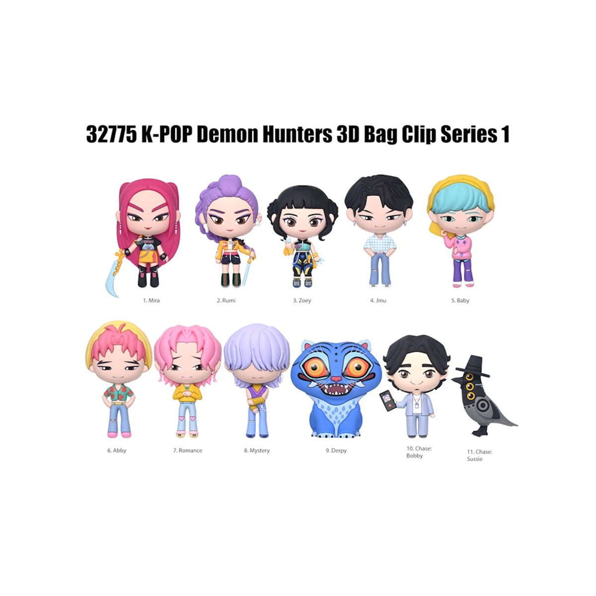 K-Pop Demon Hunters Blind‑Pack Bag Clips