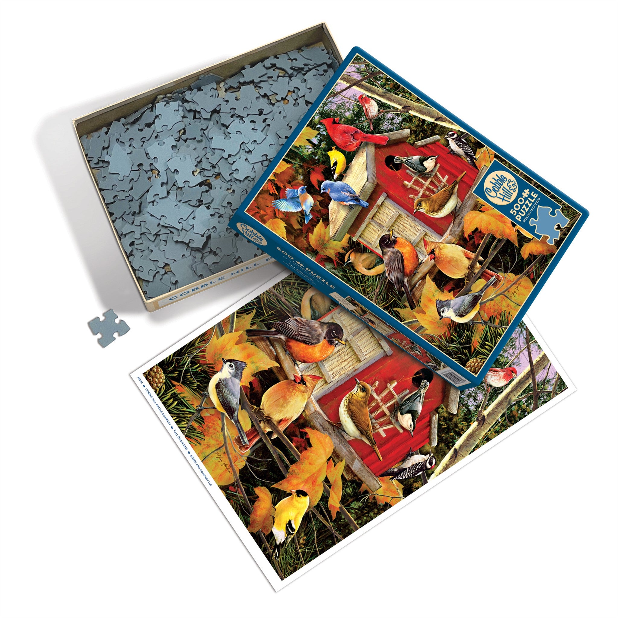 Fall Birdhouse 500 Piece Puzzle