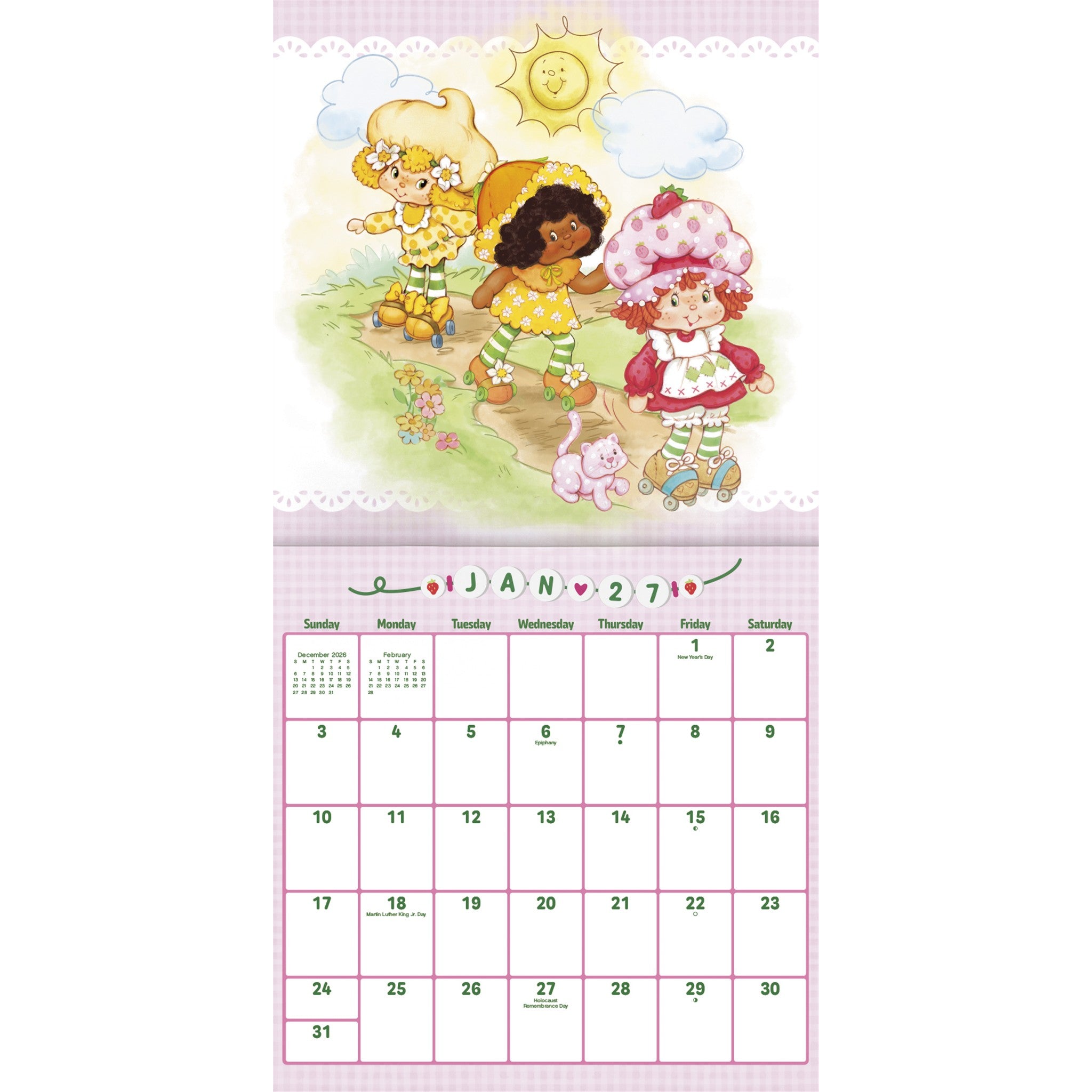 Strawberry Shortcake Exclusive with Decal 2027 Wall Calendar