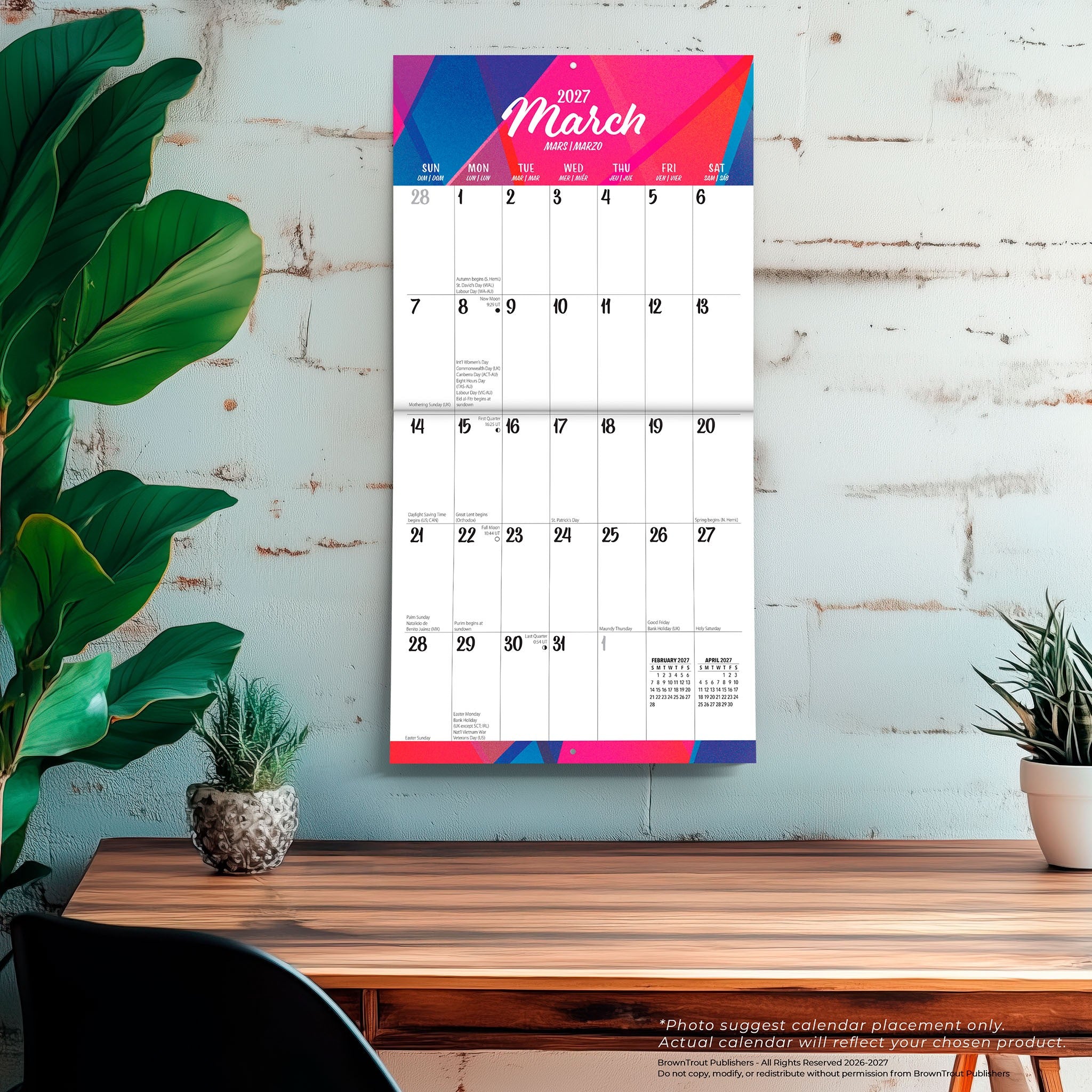 Big and Bright Large Print 2027 Wall Calendar