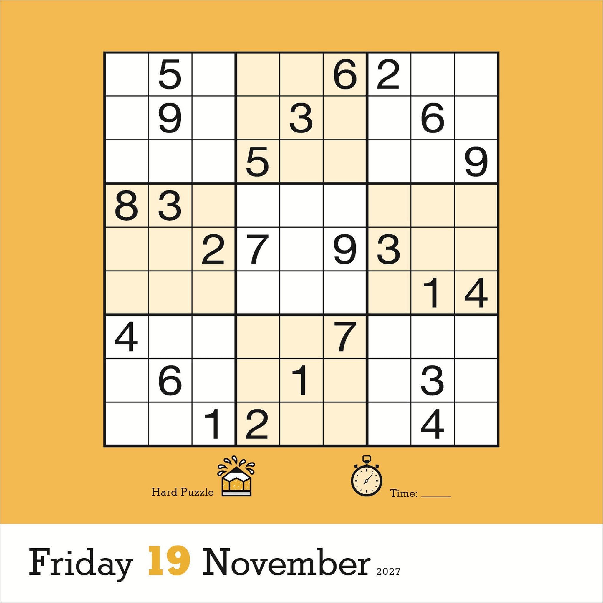 Sudoku 2027 Box Calendar