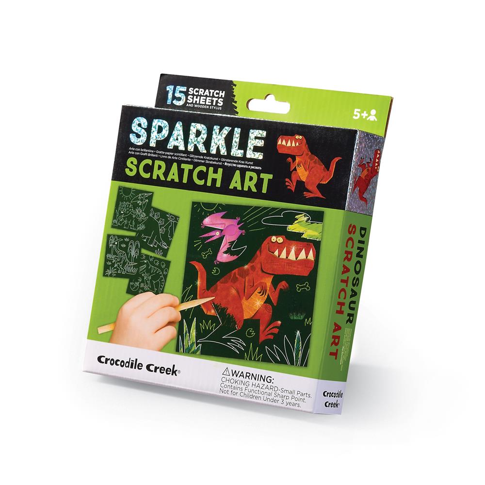 Dinosaur Sparkle Scratch Art