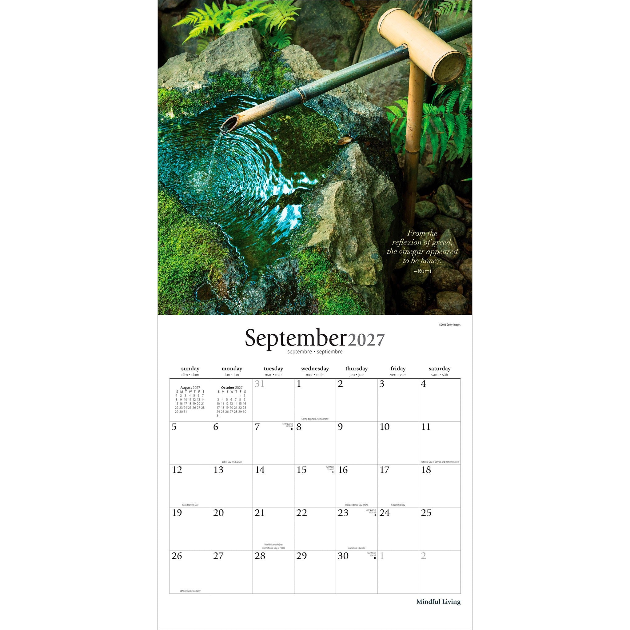 Mindful Living 2027 Wall Calendar