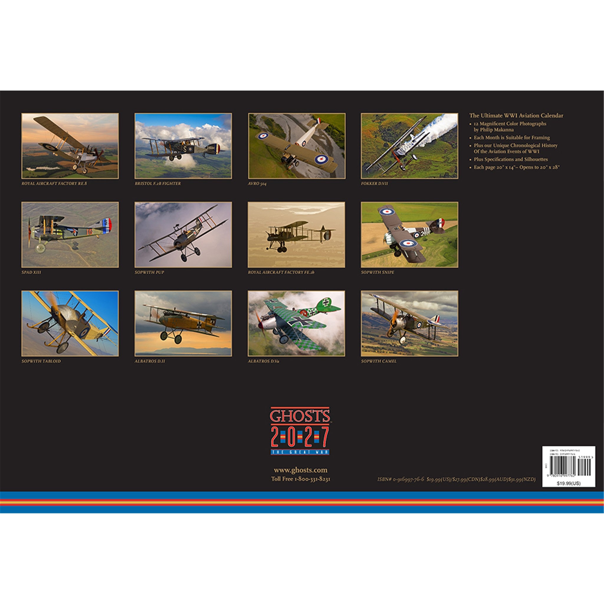 Ghosts of the Great War 2027 Wall Calendar