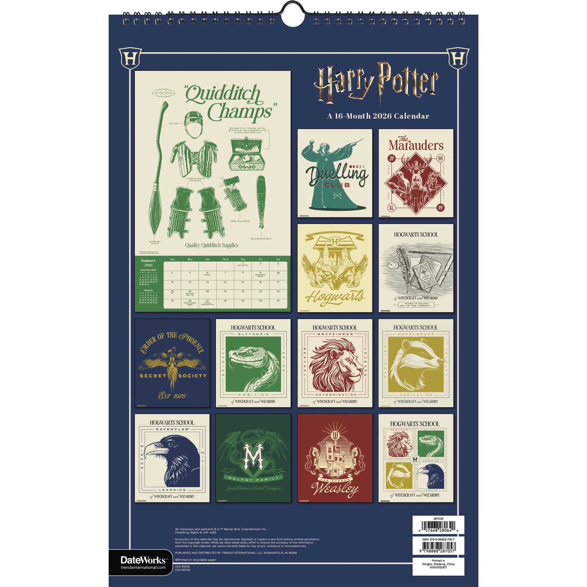Harry Potter 2026 Poster Calendar