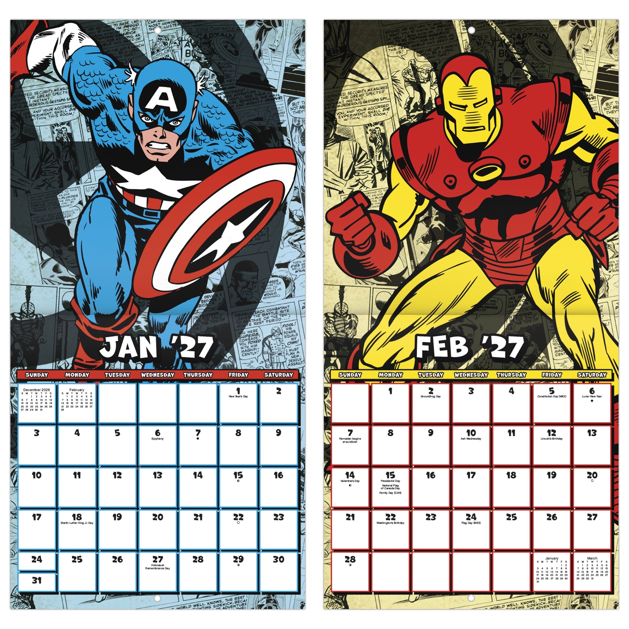 Marvel Comics 2027 Mini Calendar