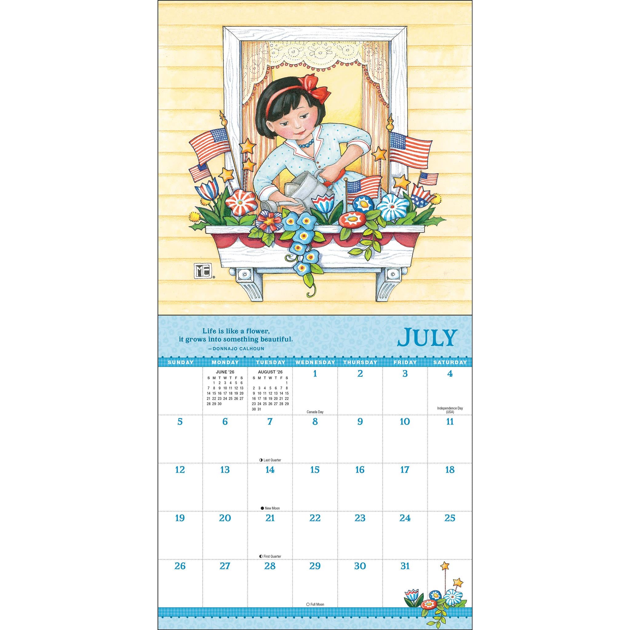 Mary Engelbreits Grow With The Flow 2026 Mini Calendar - Online Only