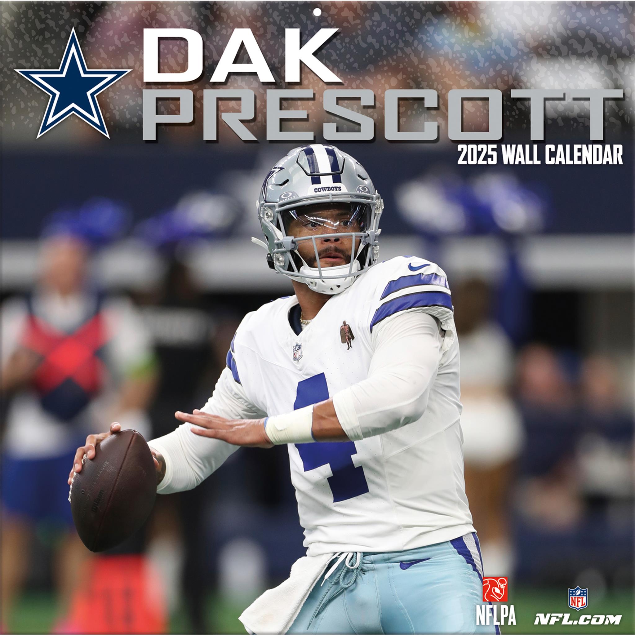 NFL Dallas Cowboys Dak Prescott Wall 2025 Calendar Online Exclusive