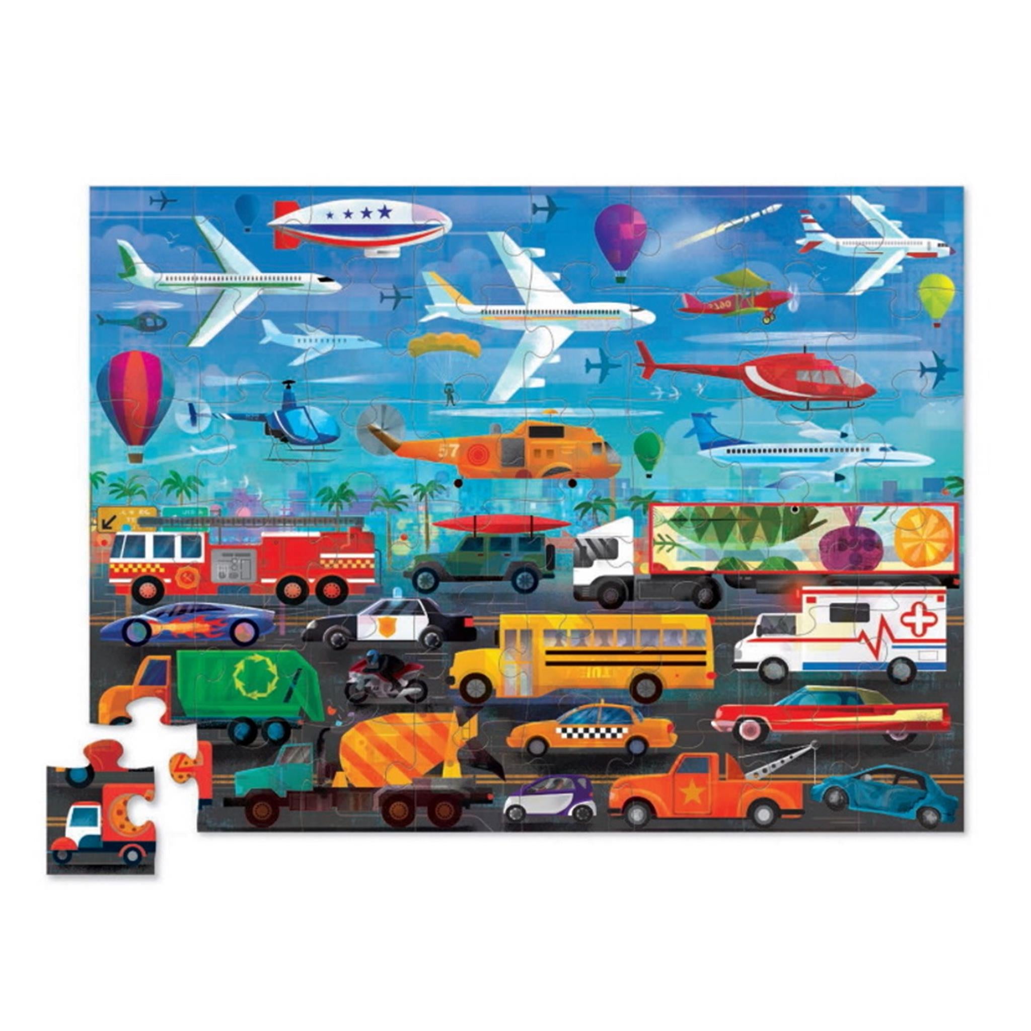 Things That Go 48 Piece Puzzle Crocodile Creek - Calendar Club