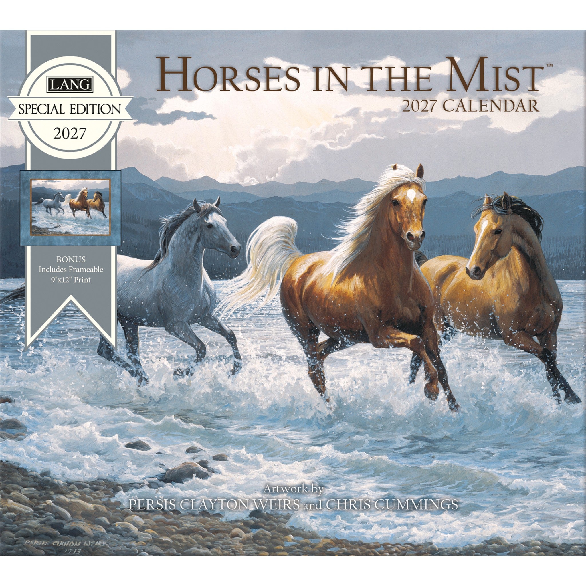 Horses in the Mist Special Edition 2026-2027 Wall Calendar