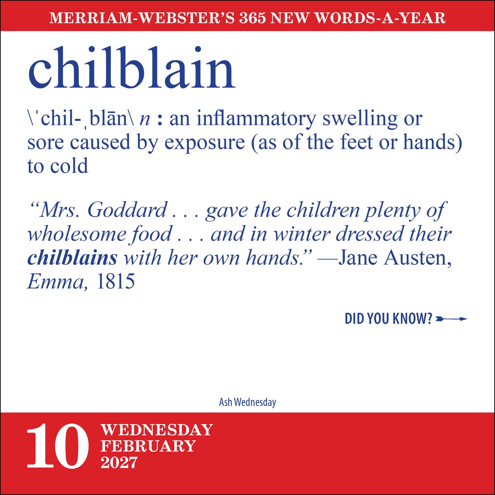 Merriam-Webster's 365 New Words-A-Year 2027 Box Calendar