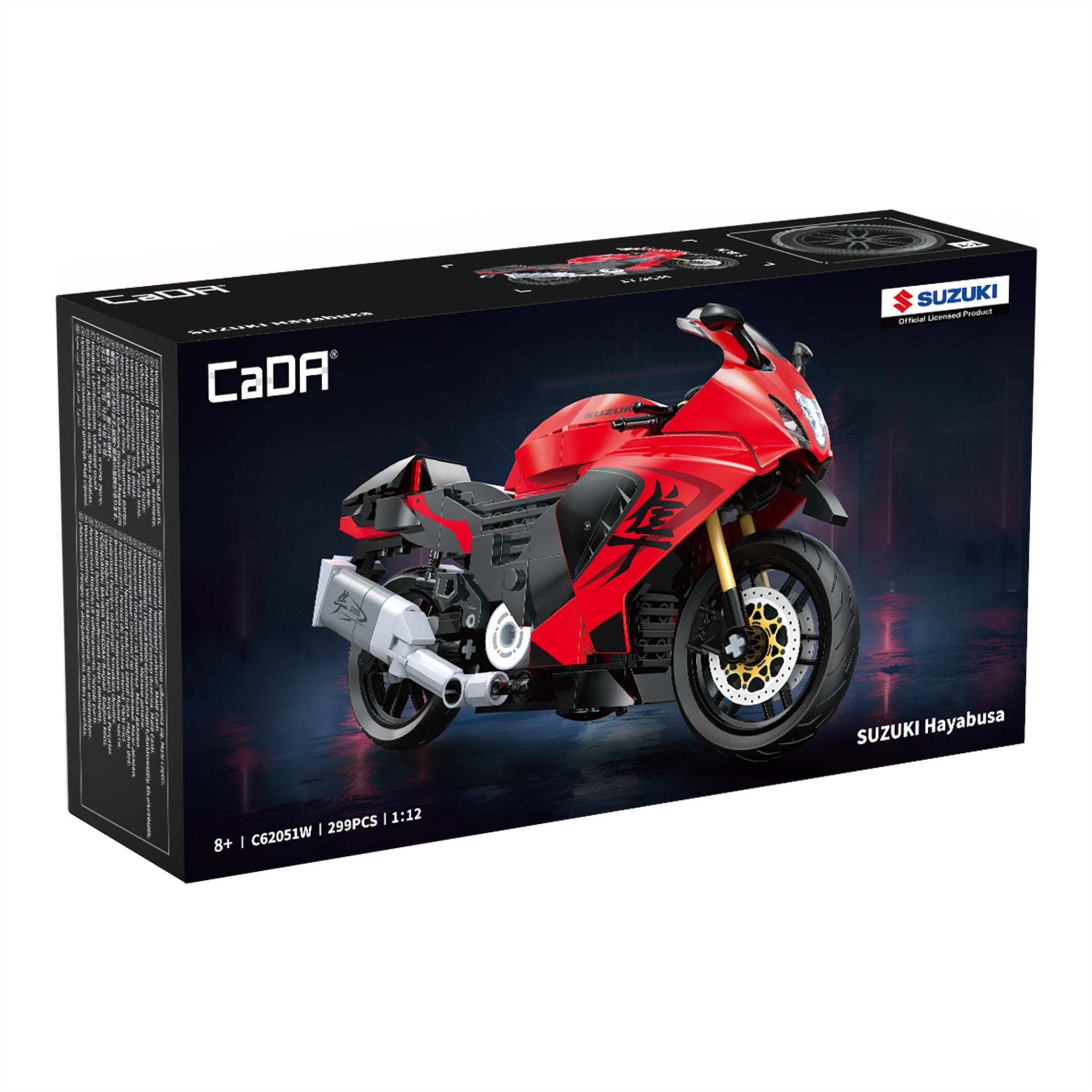 Red 1:12 Suzuki Hayabusa 299 Pieces