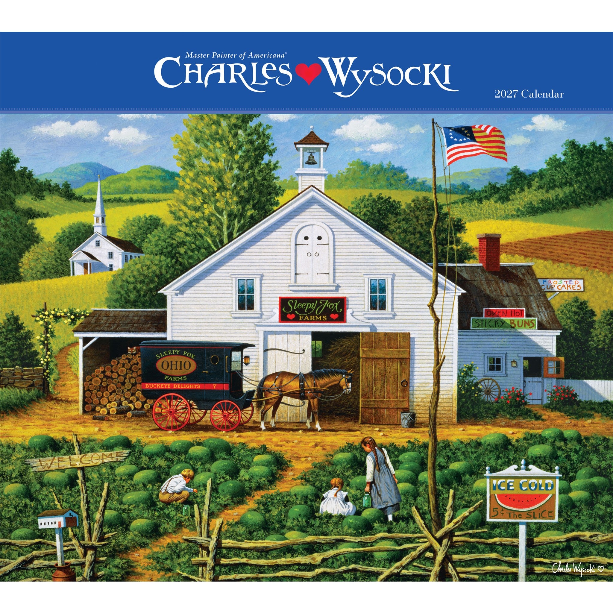 Charles Wysocki Americana Deluxe 2027 Wall Calendar