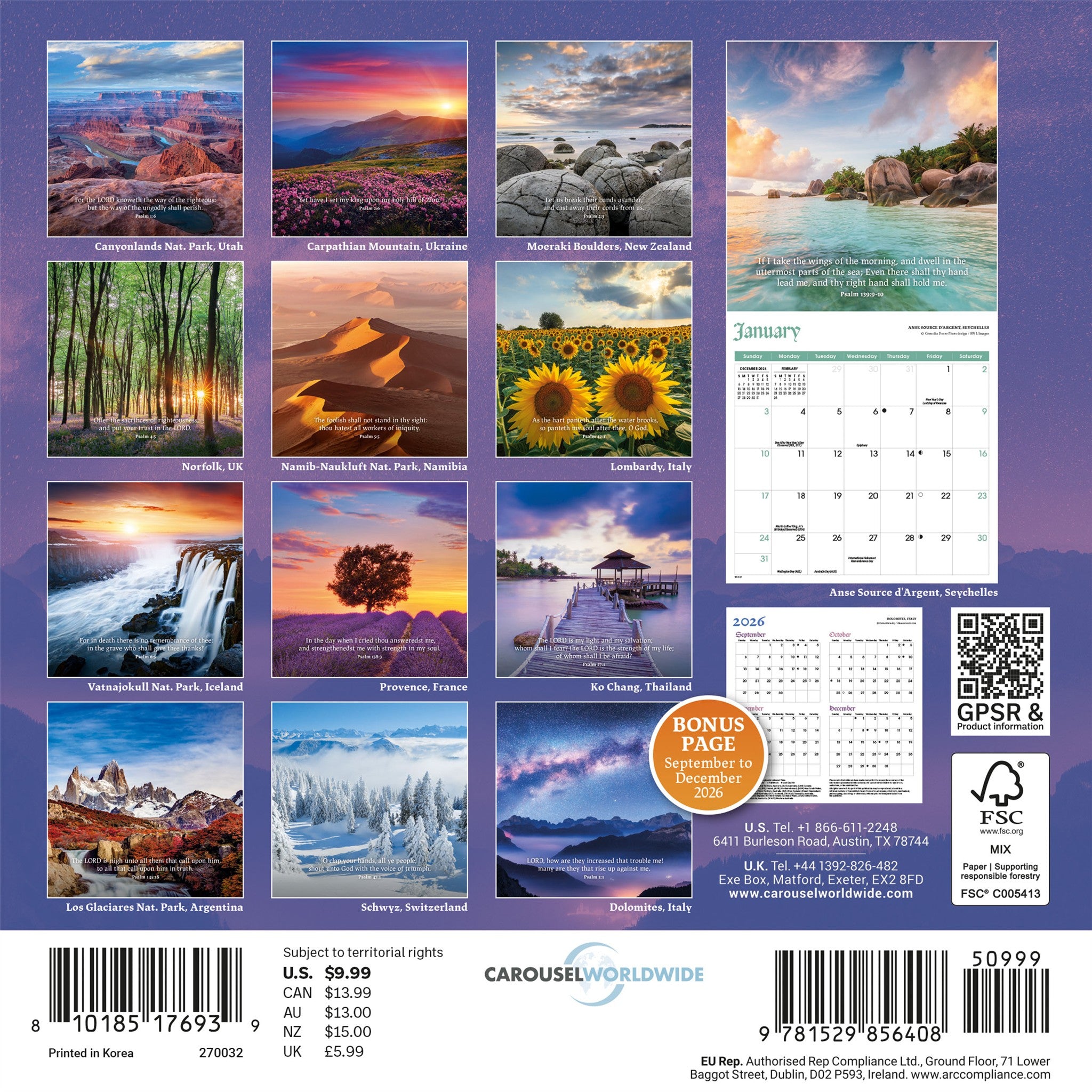 Psalms 2027 Mini Calendar