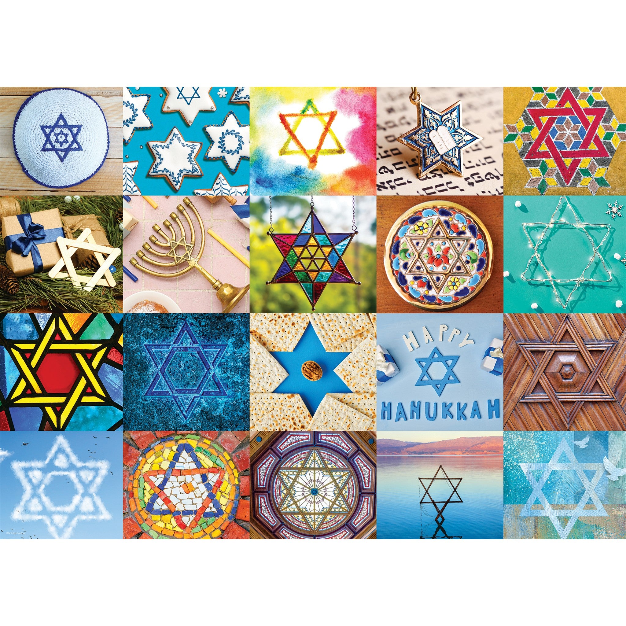 Star of David Collage 1000 Piece Puzzle