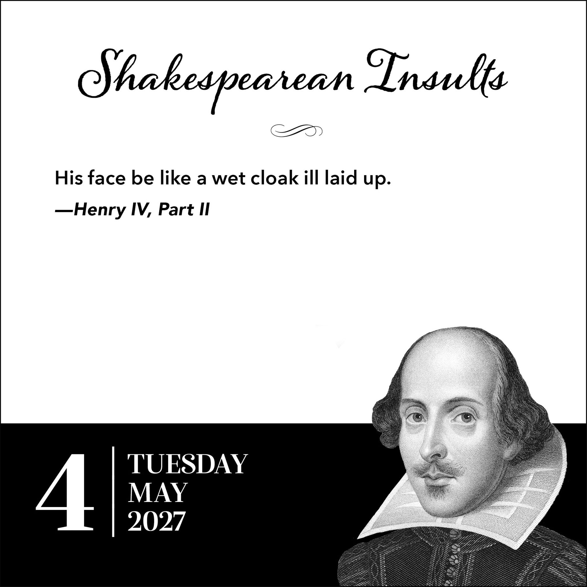 Shakespearean Insults 2027 Box Calendar