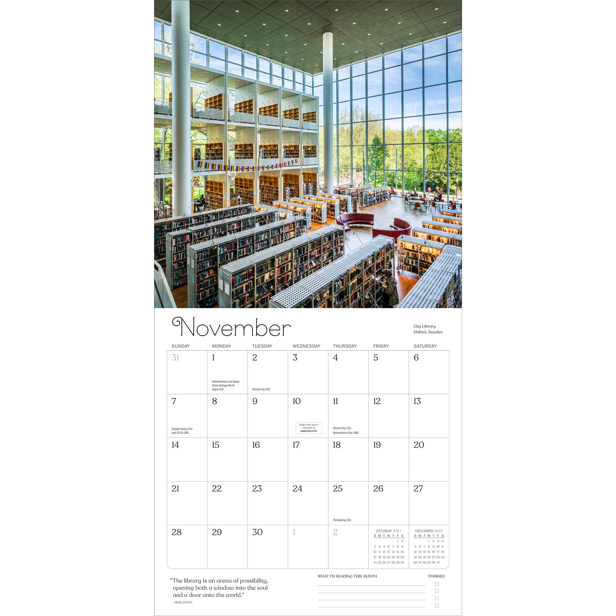 A Calendar for Book Lovers 2027 Wall Calendar - Online Only
