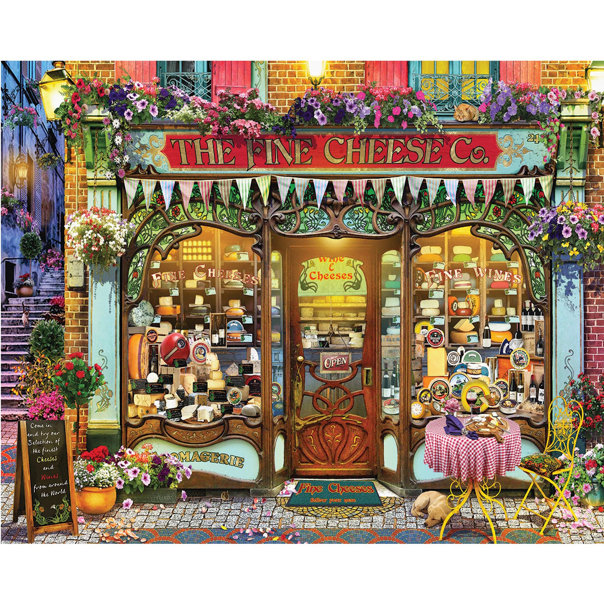 Wine & Cheese Shop 1000 Piece Puzzle White Mountain Puzzles