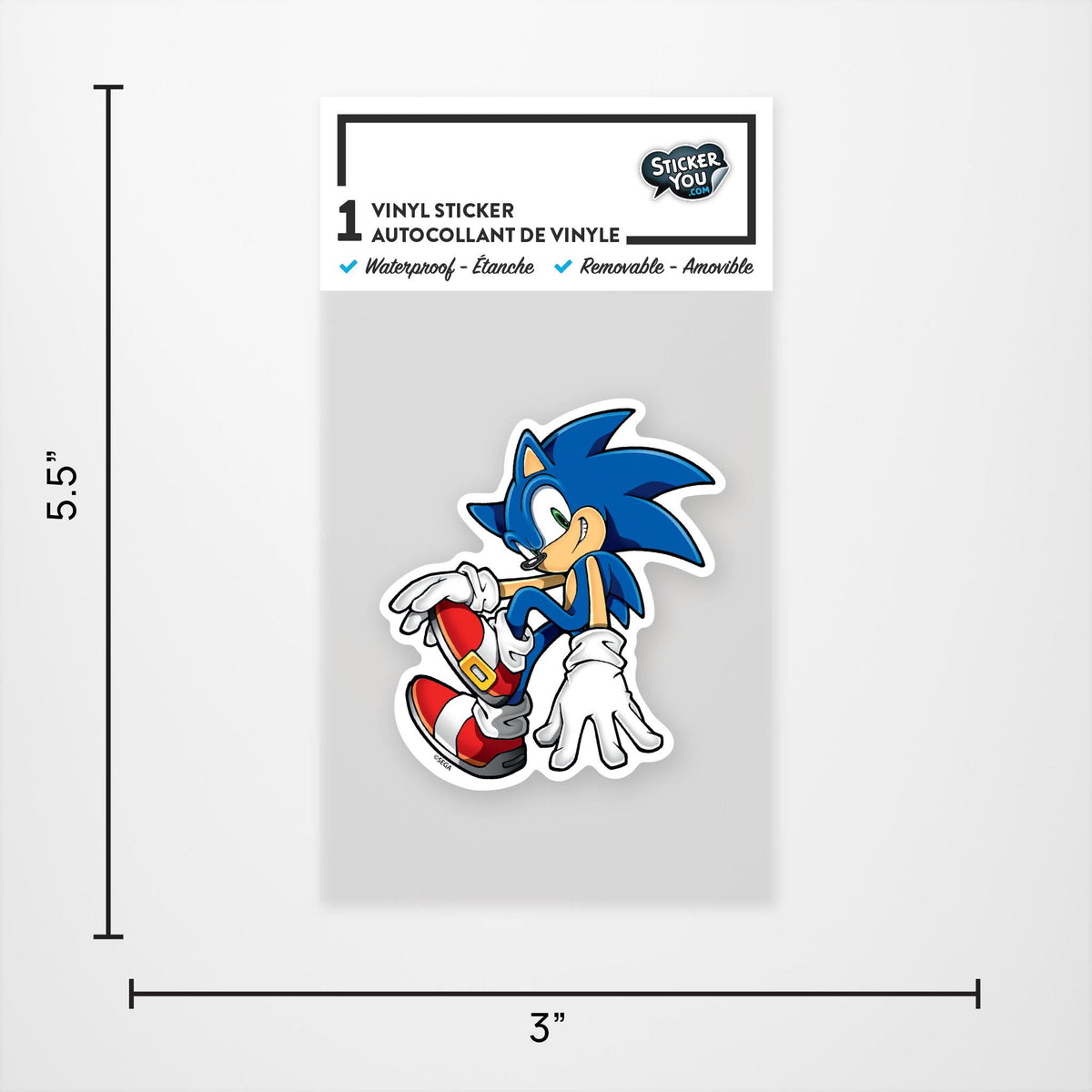 Blue Sonic Sticker Sonic (Classic) Vinyl Sticker