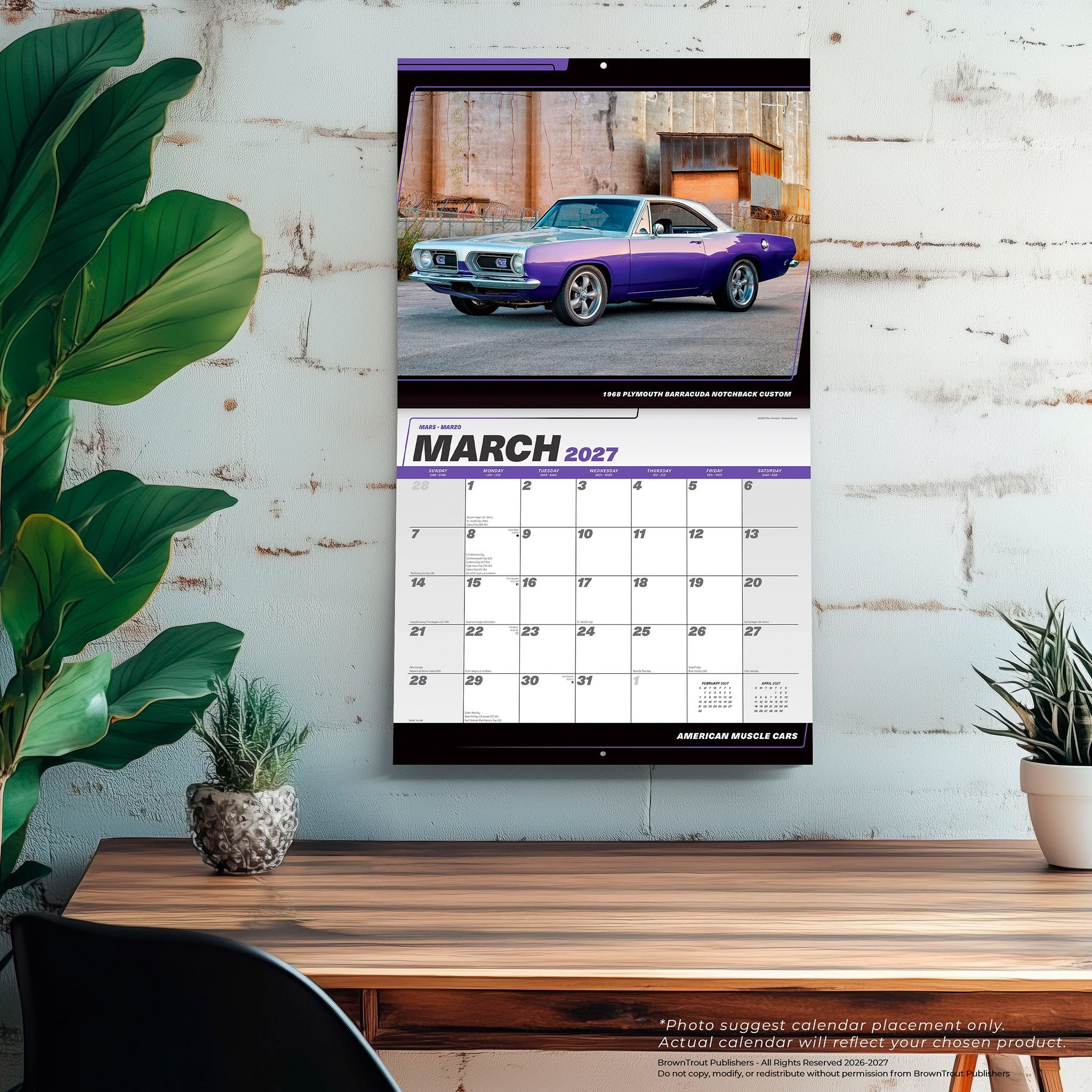 American Muscle Cars 2027 Wall Calendar