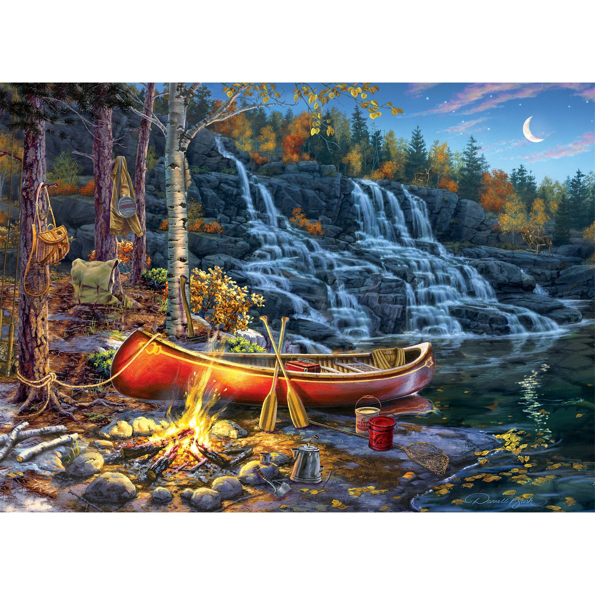 Waterfall Camp 1000 Piece Puzzle