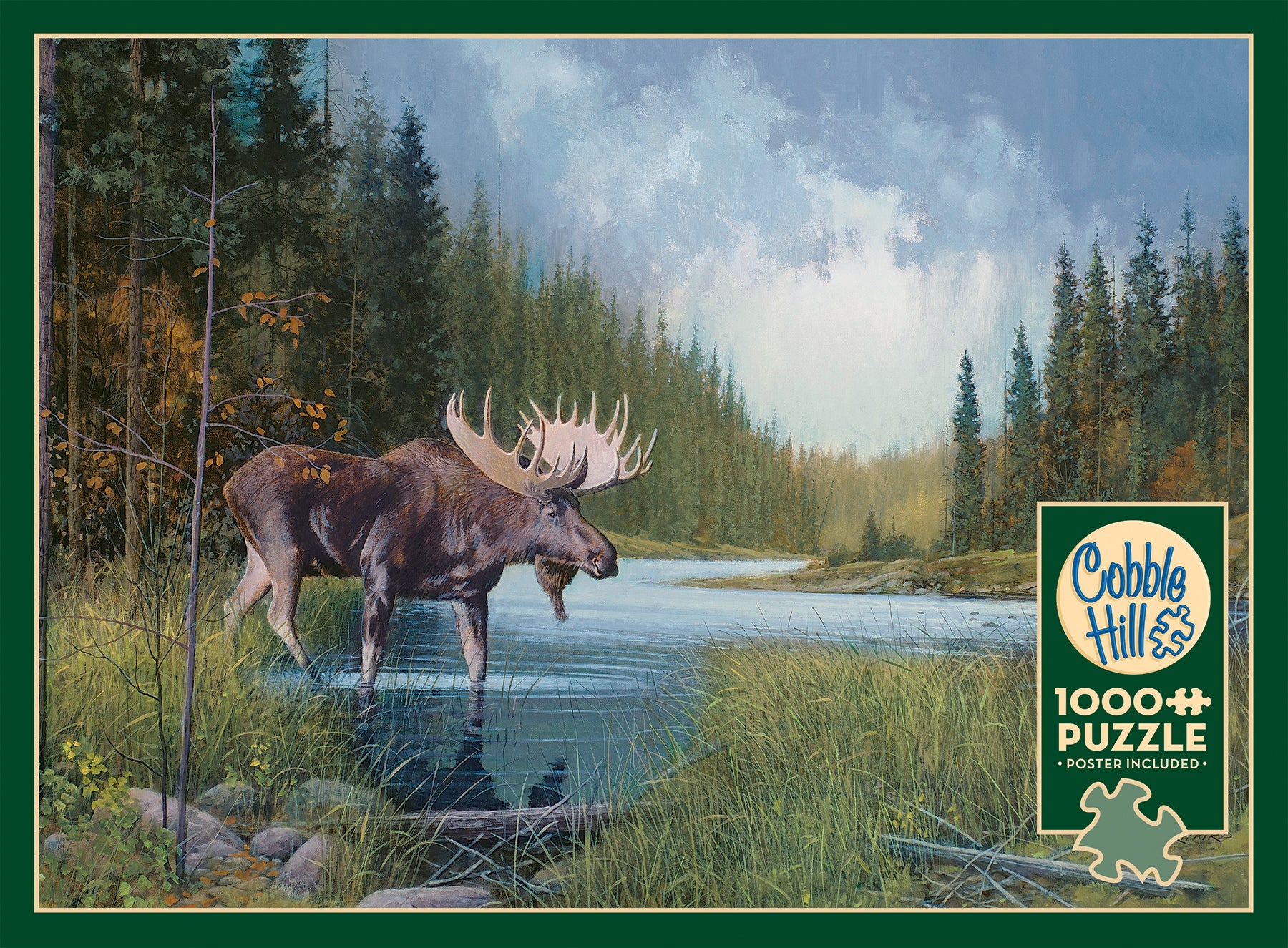 625012401968 Moose Lake Jigsaw Puzzle (1000 Piece) by Cobble Hill