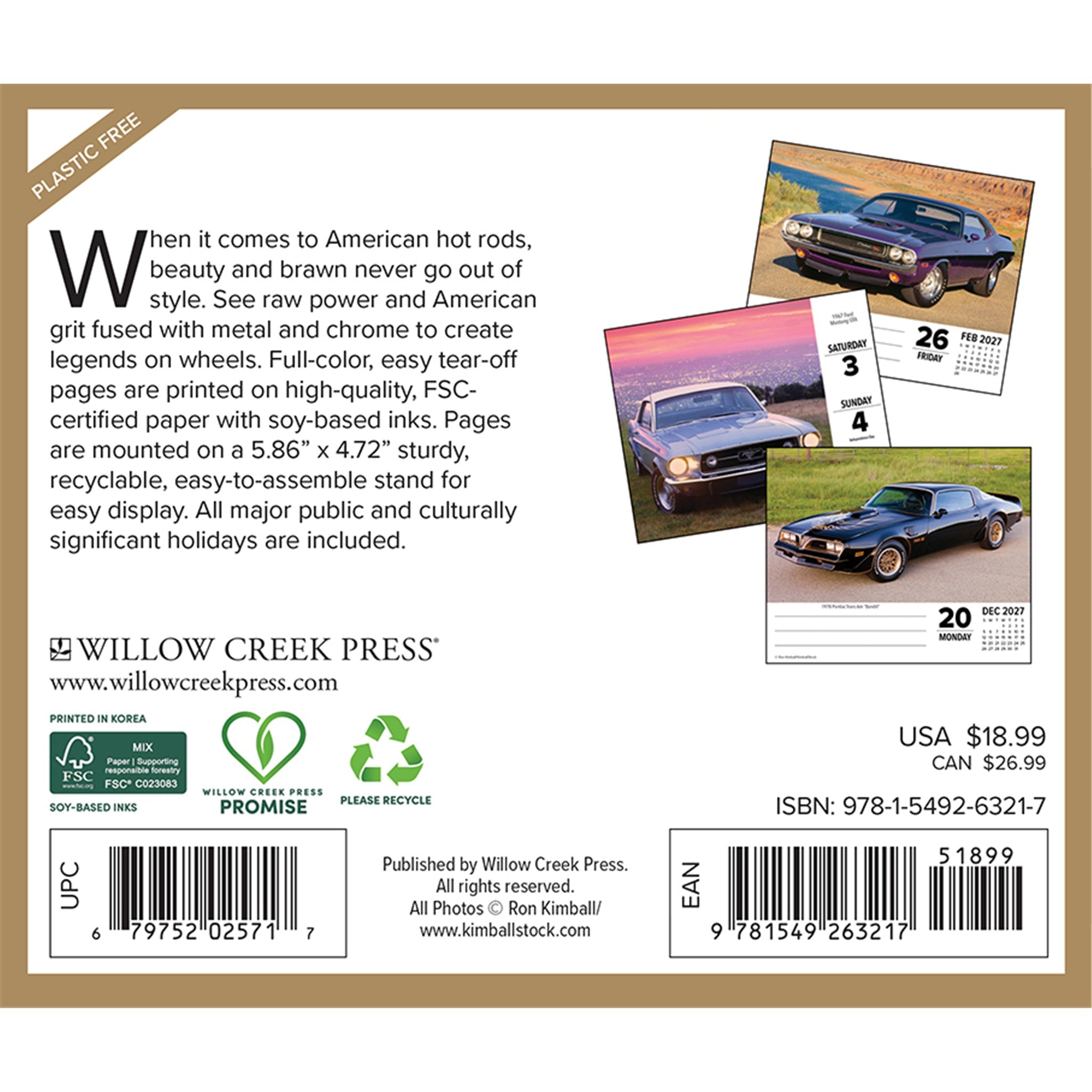 American Muscle Cars 2027 Box Calendar
