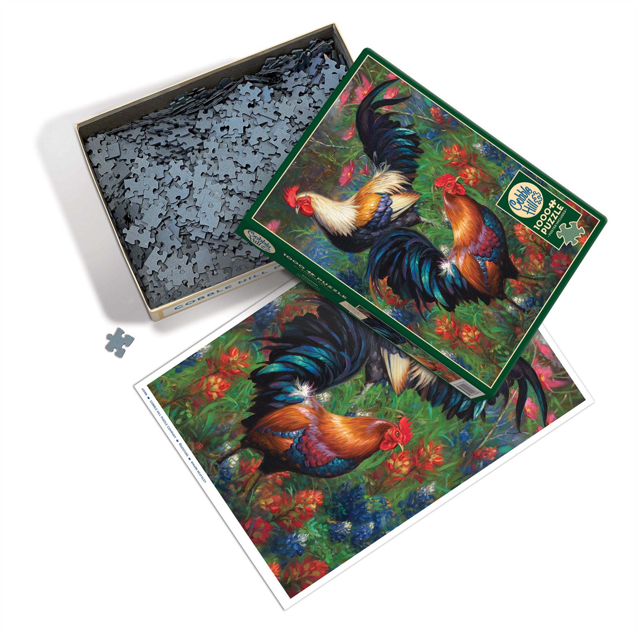 Roosters 1000 Piece Puzzle - Online Only
