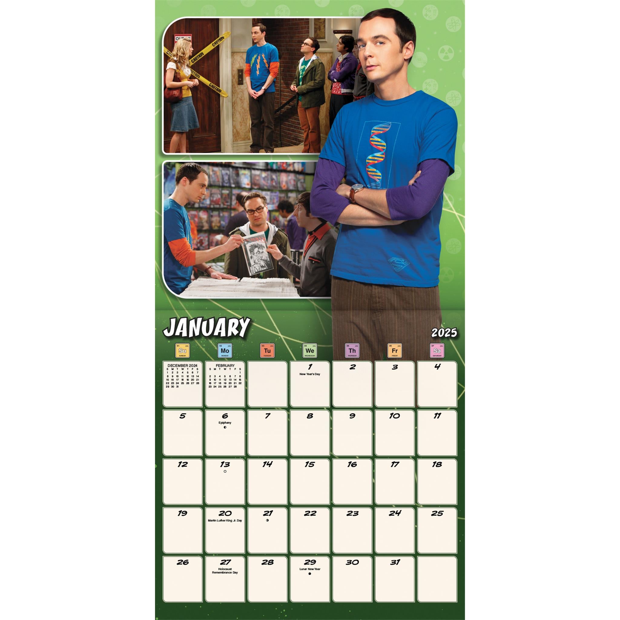 Big Bang Theory Wall 2025 Calendar