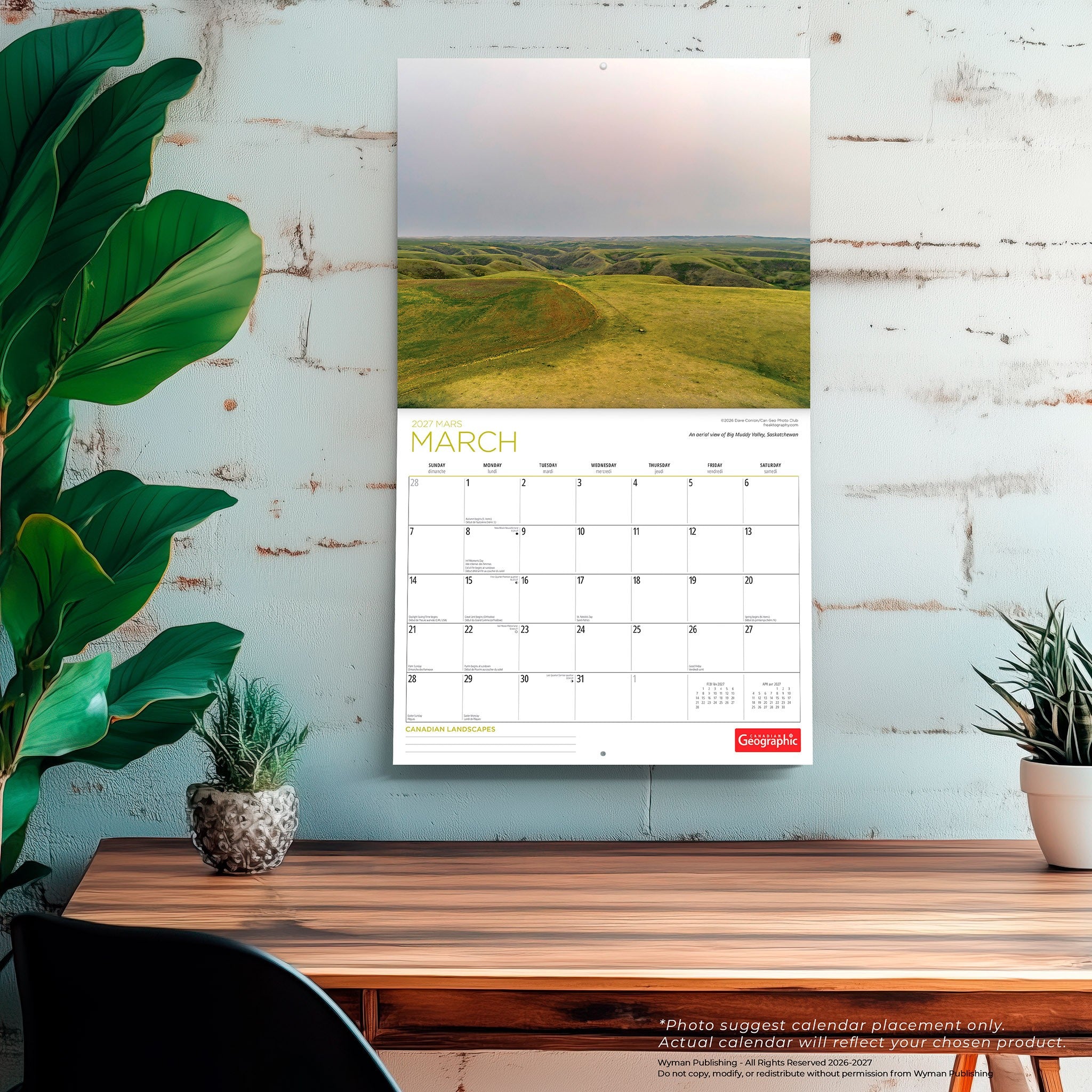 Canadian Geographic Canadian Landscapes 2027 Wall Calendar