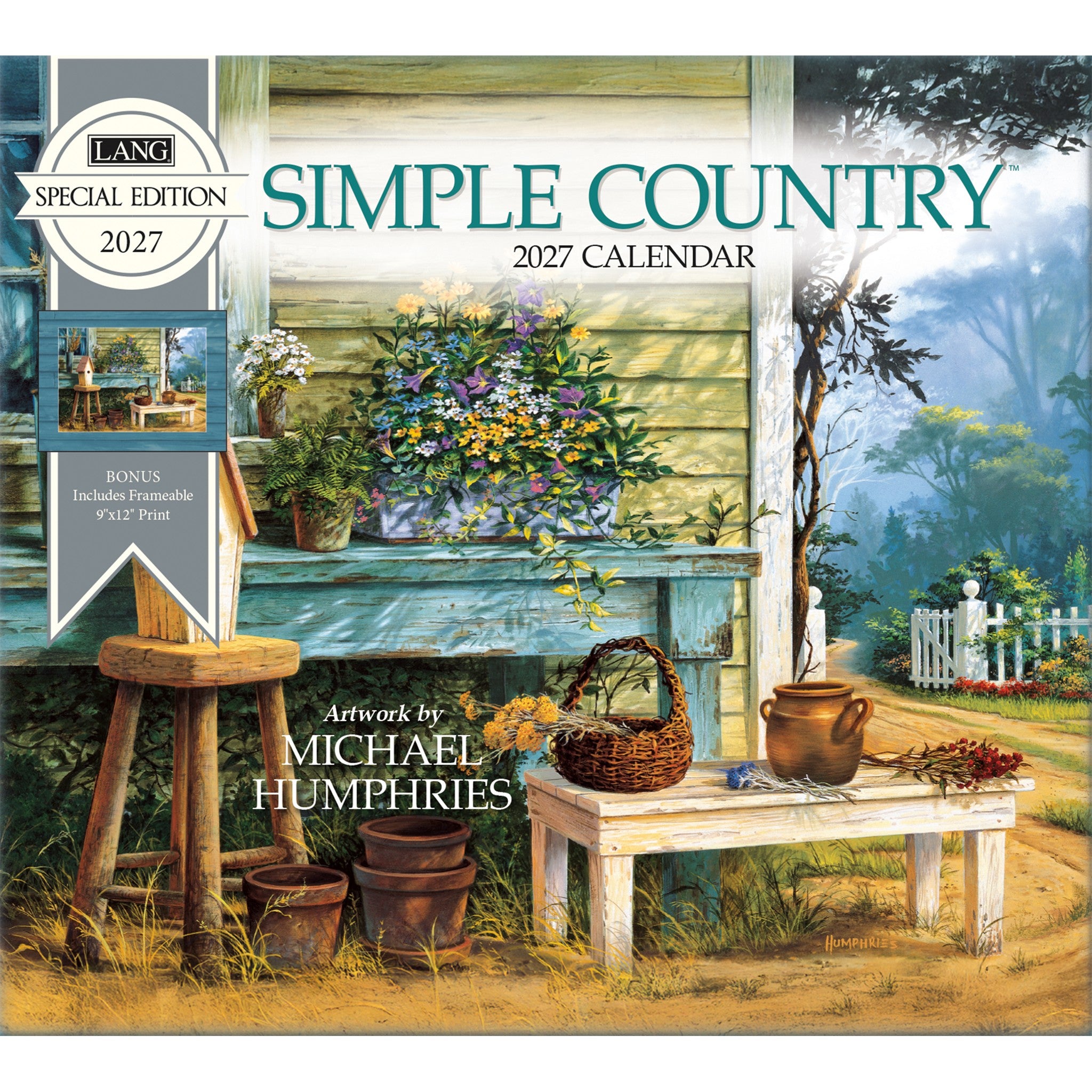 Simple Country Special Edition with Print 2027 Wall Calendar