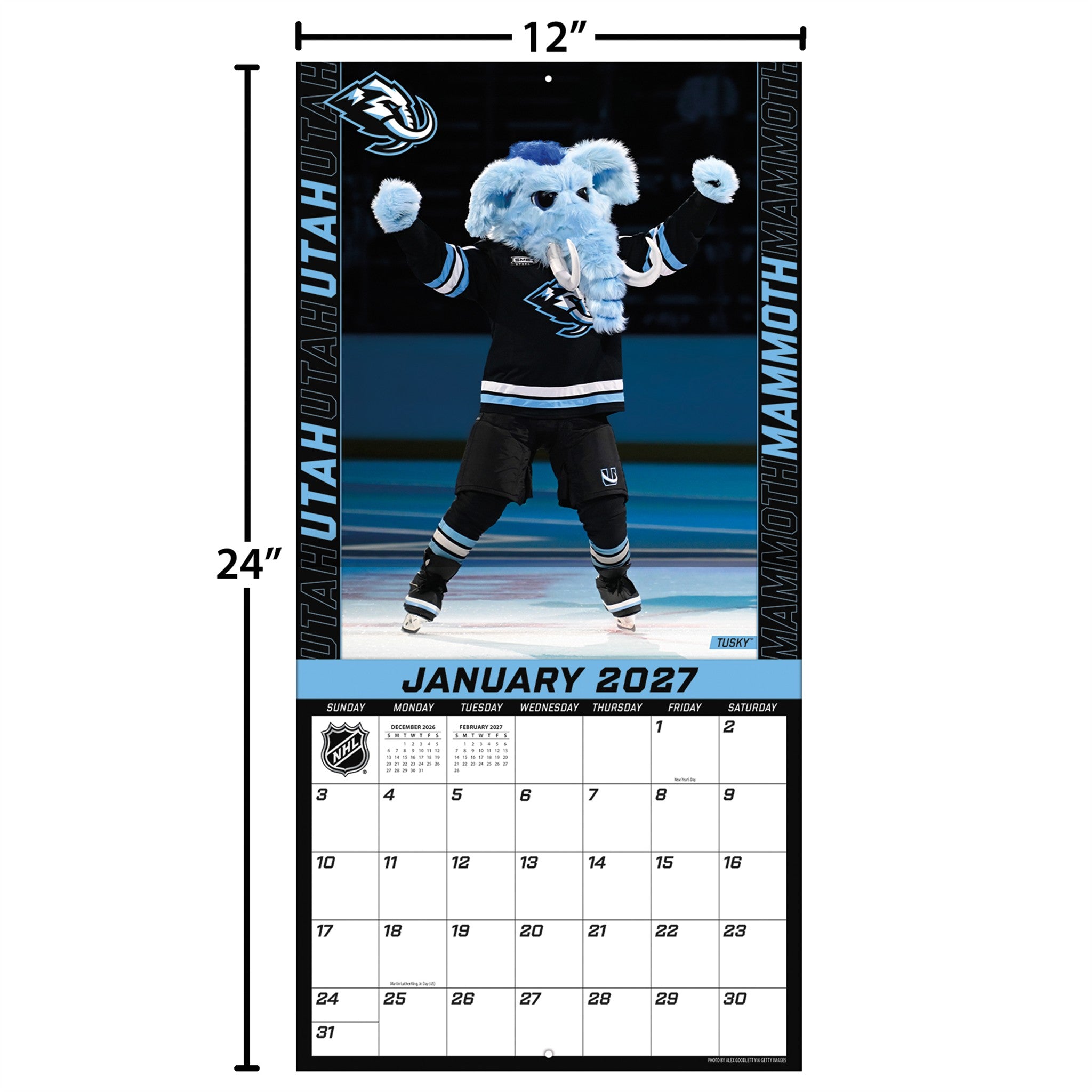 NHL Mascot 2027 Wall Calendar