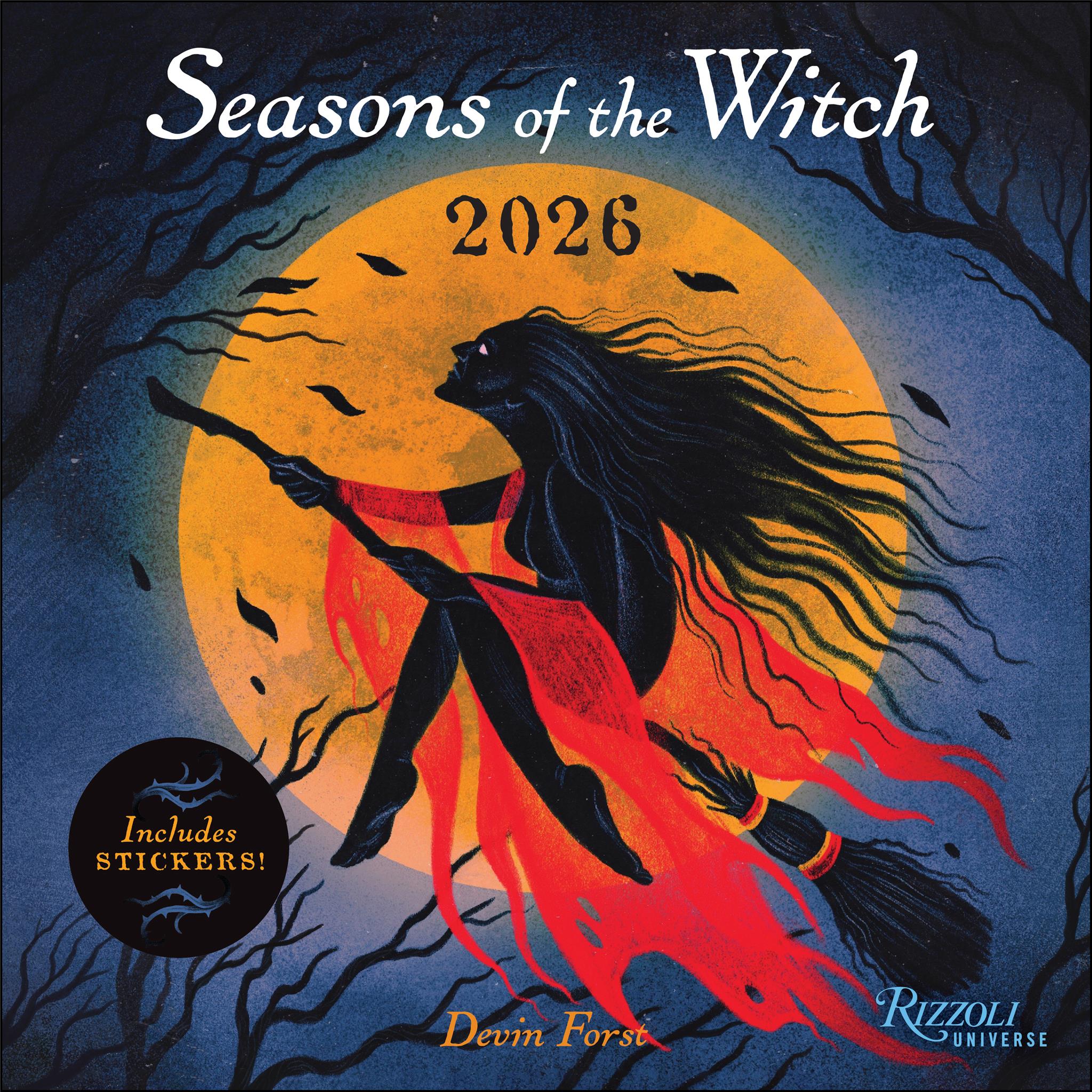 Seasons Of The Witch 2026 Wall Calendar