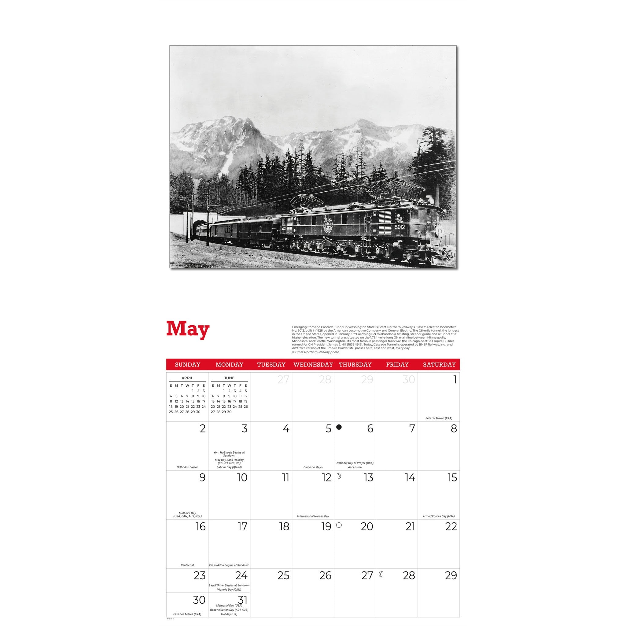 Classic Trains 2027 Wall Calendar