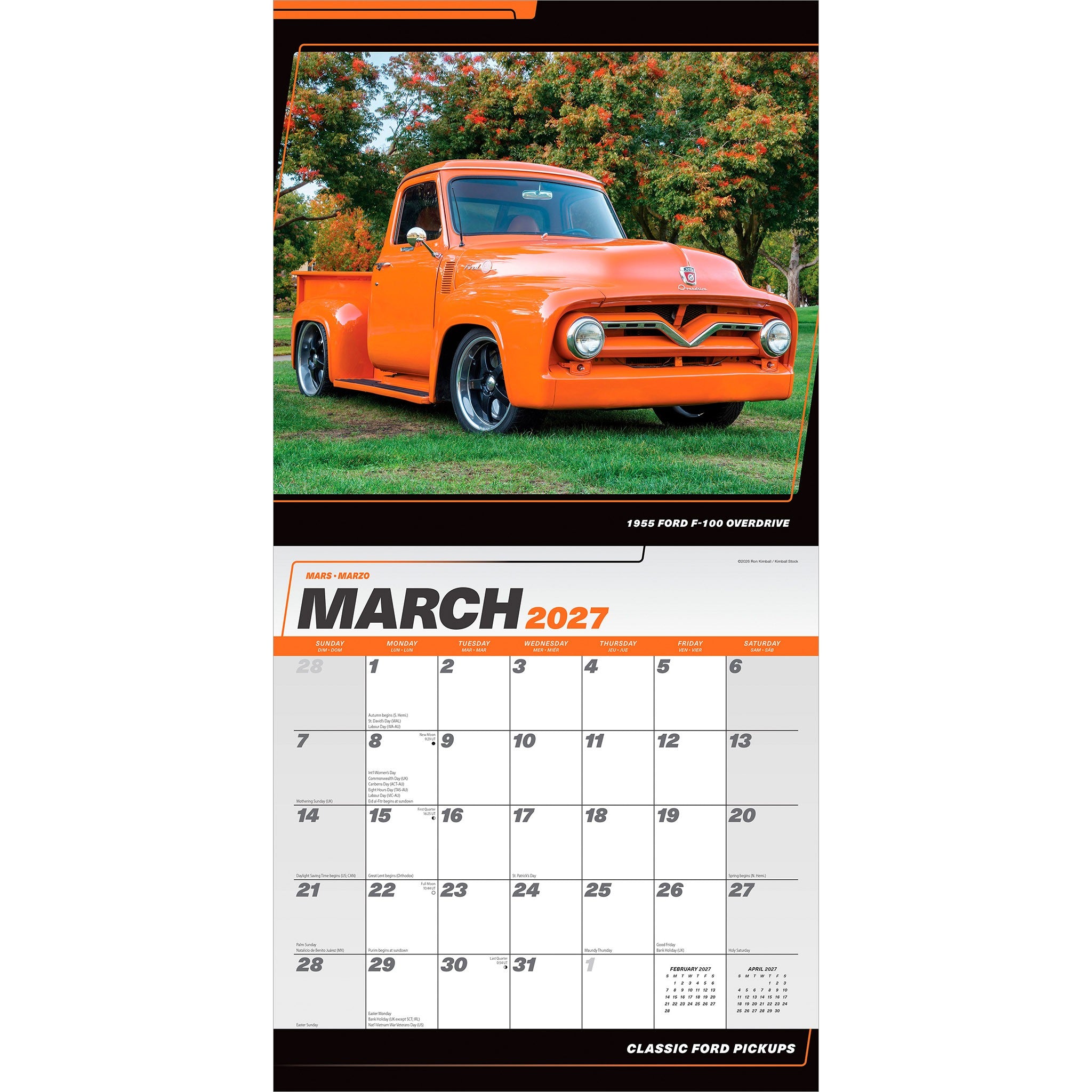 Ford Pickups Classic 2027 Wall Calendar