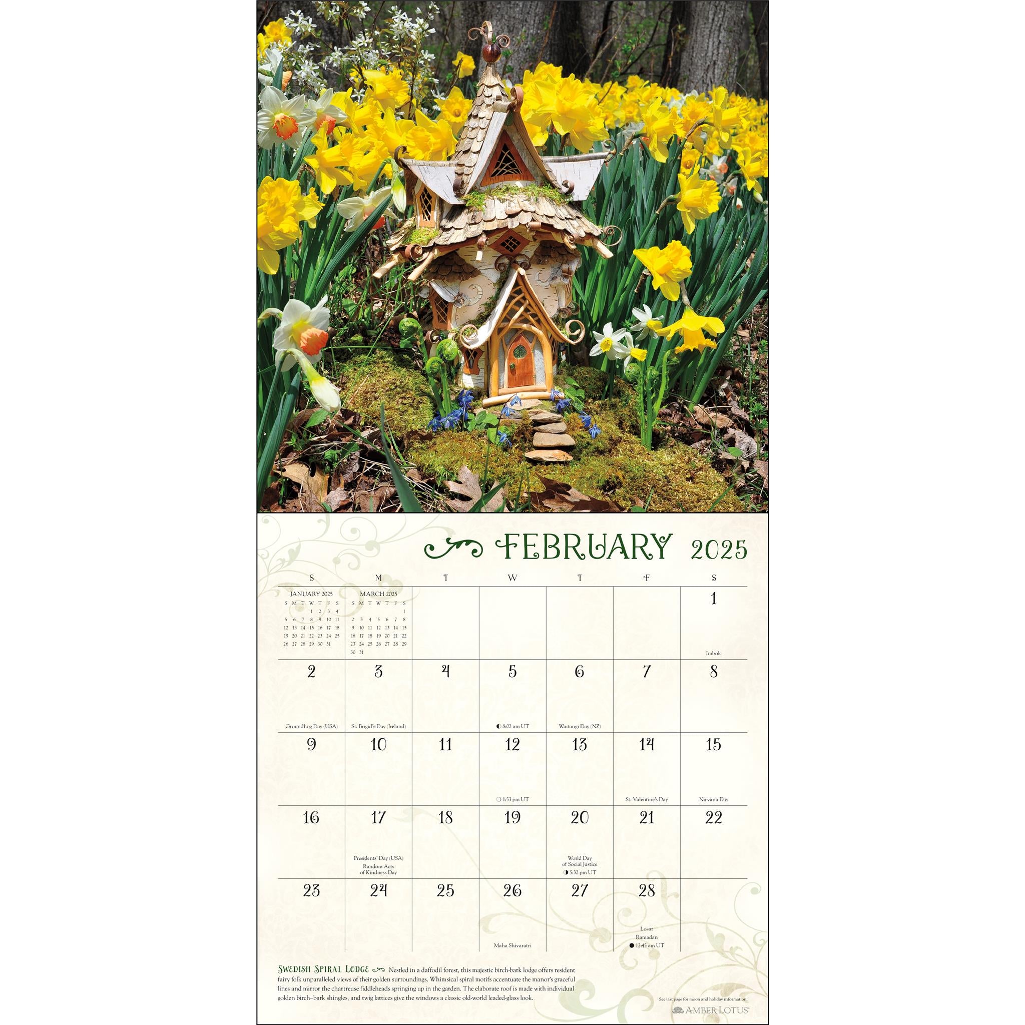 Fairy Houses Wall 2025 Calendar