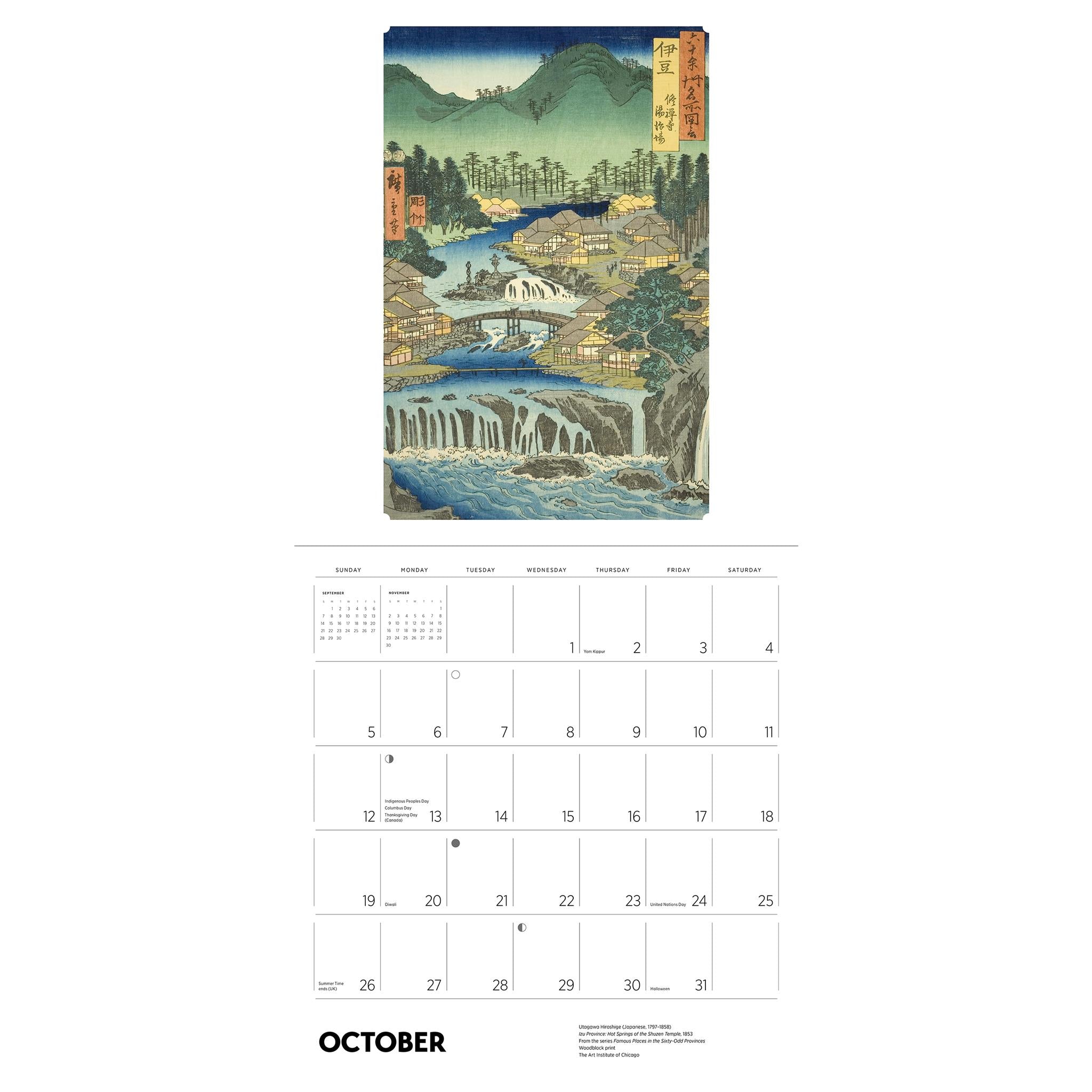 Hiroshige Wall 2025 Calendar