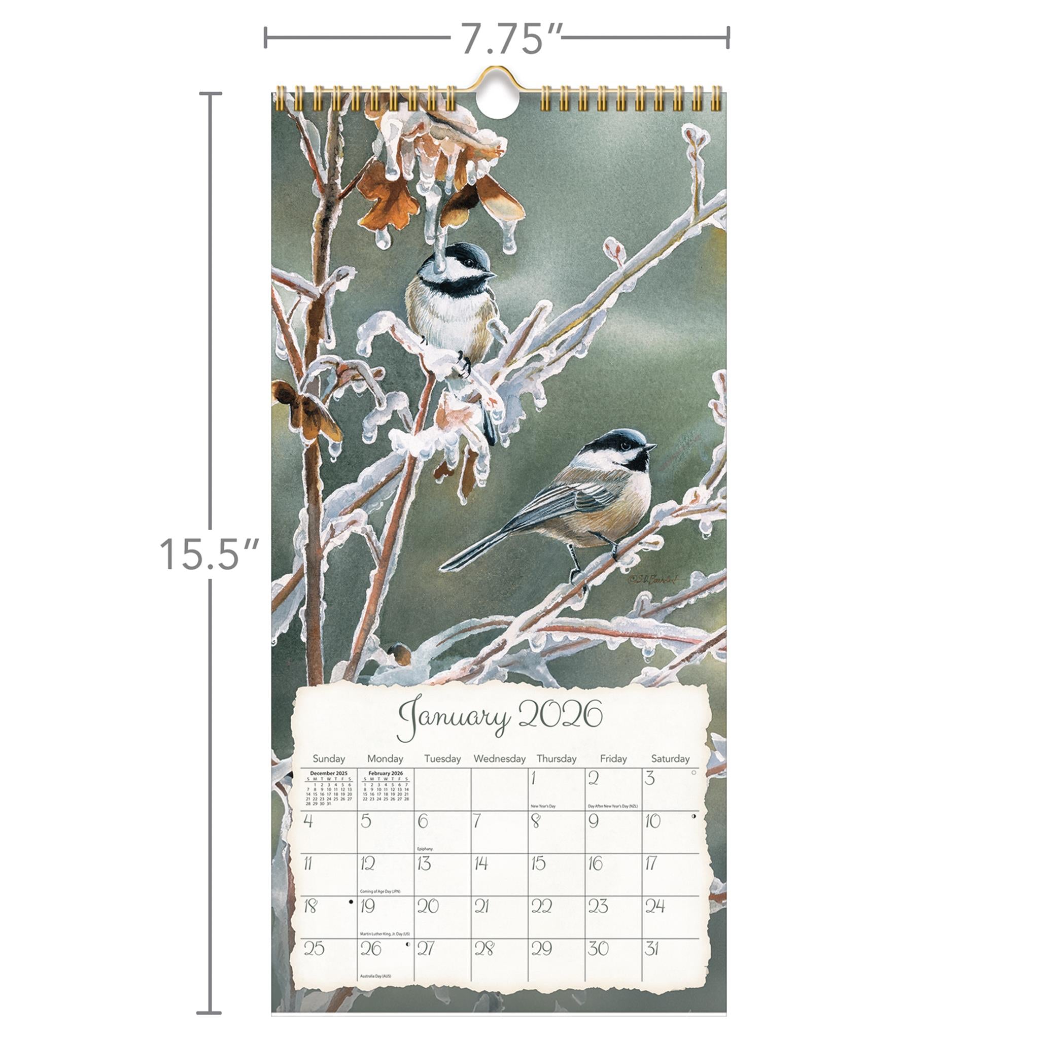 Songbirds 2026 Slim Calendar