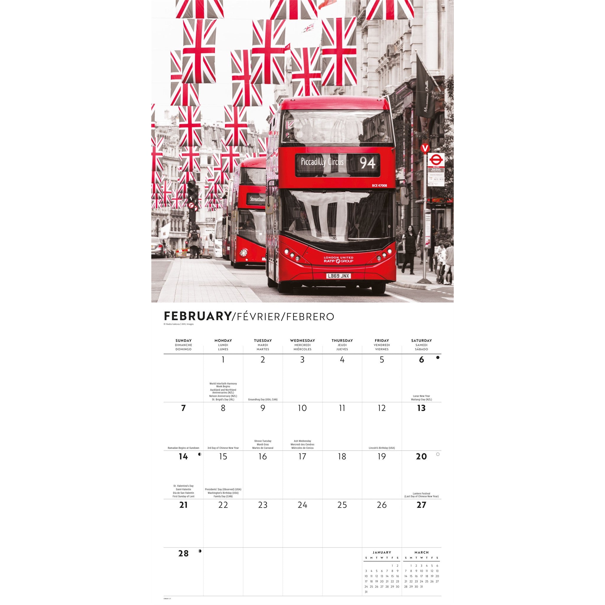 London Lux 2027 Wall Calendar