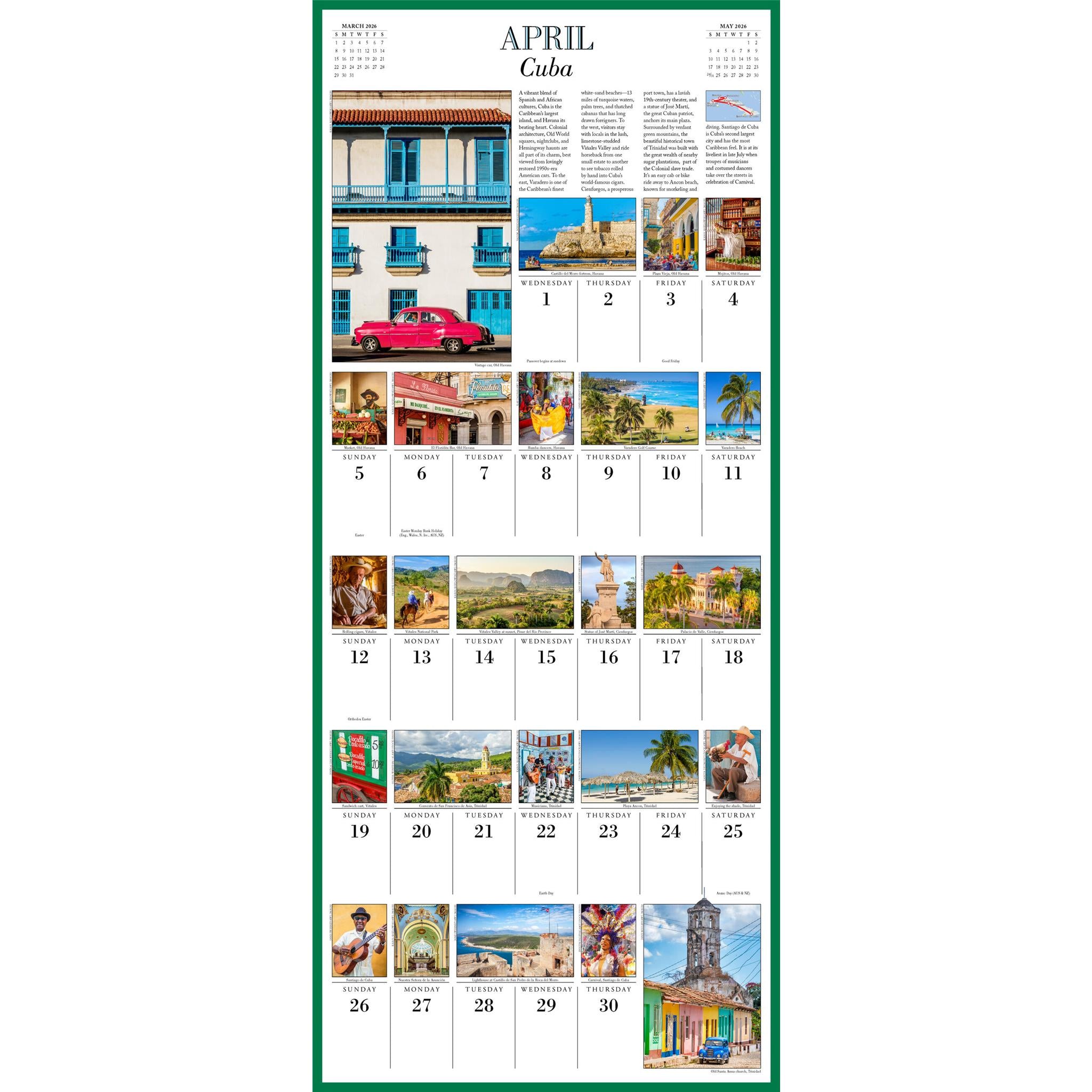 1000 Places To See Before You Die 2026 Wall Calendar