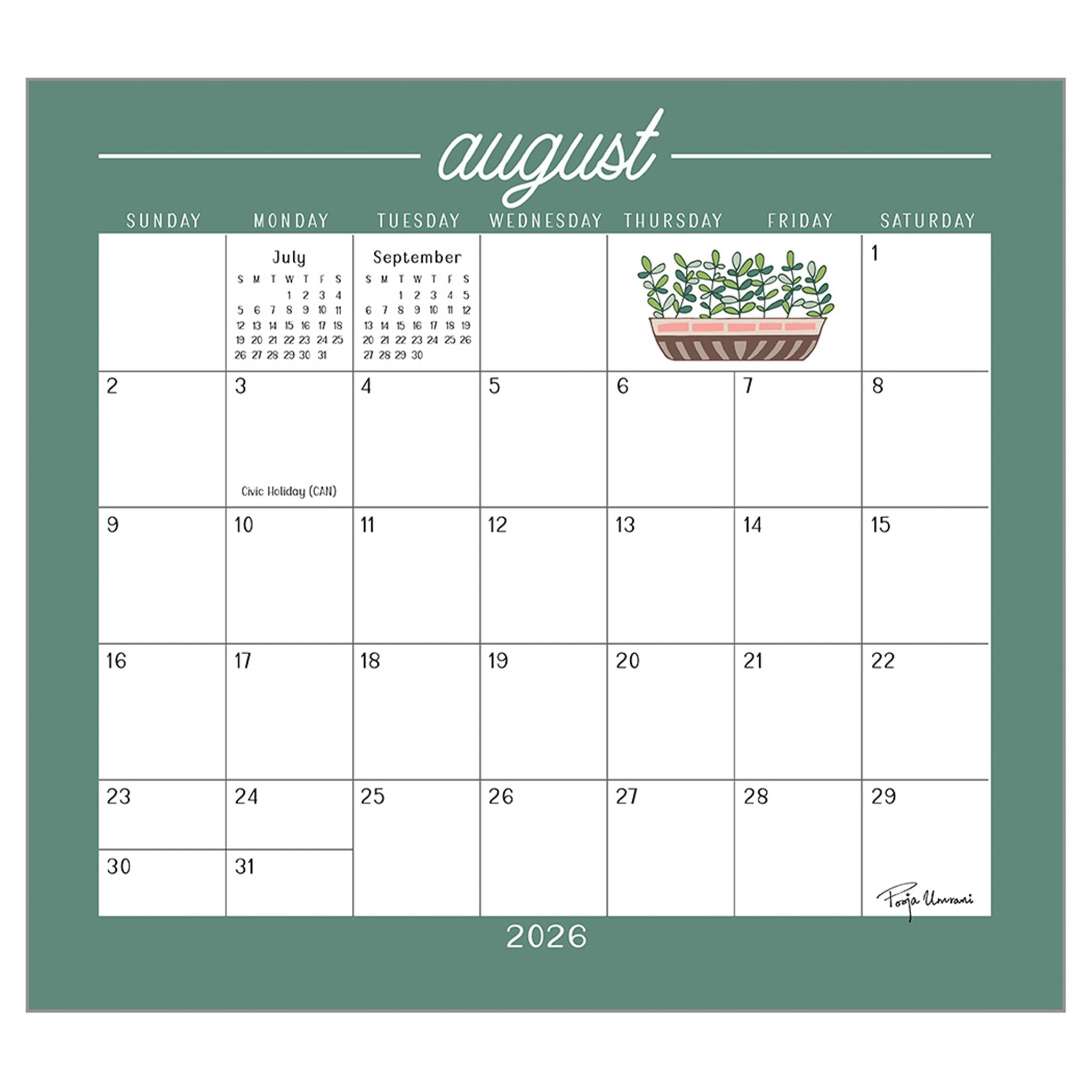 Plant Lady 2026 Deluxe Wall Calendar - Online Only