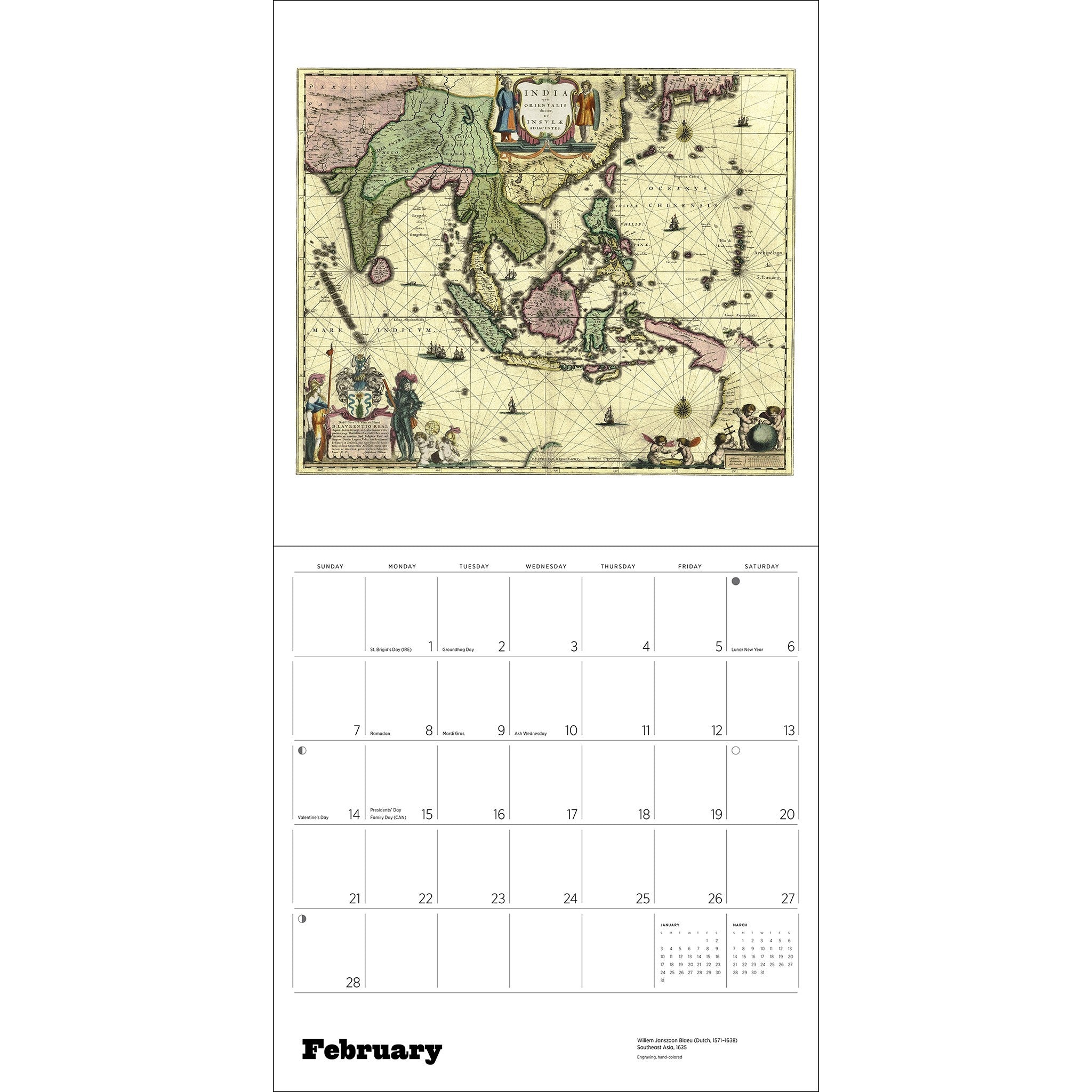 Antique Maps 2027 Wall Calendar