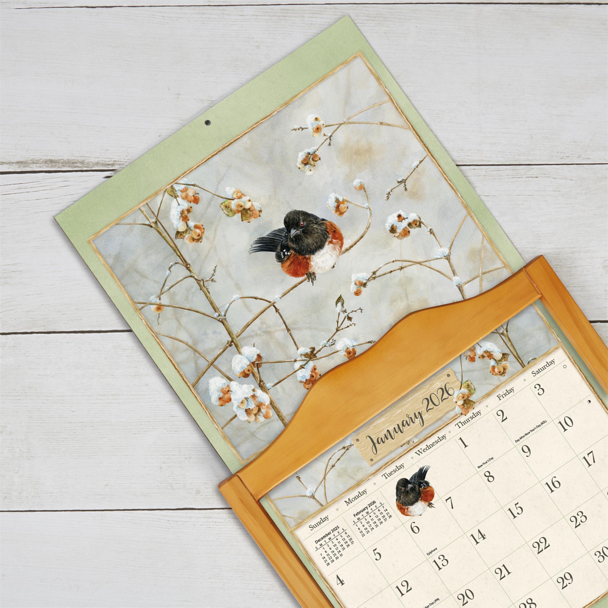 Birds In The Garden 2026 Deluxe Wall Calendar - Online Only