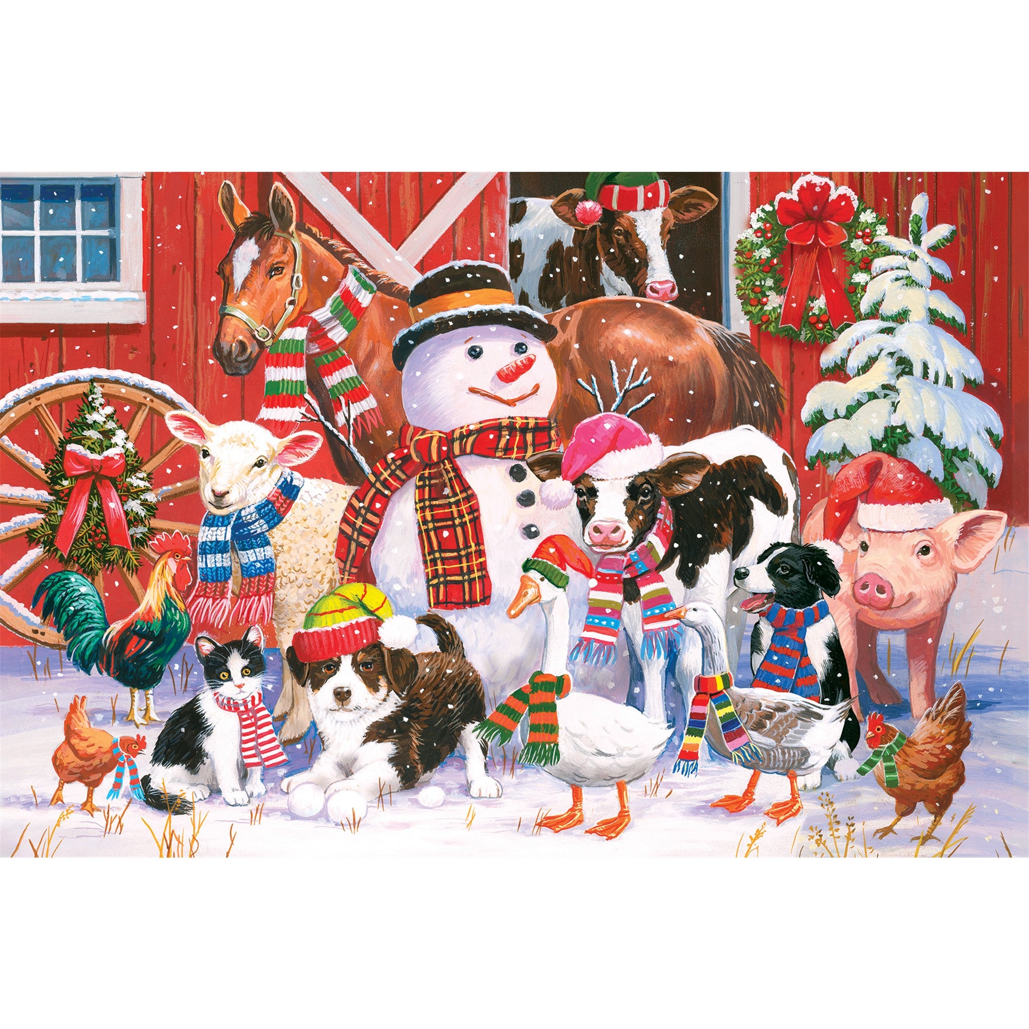 Festive Farmyard Greetings 35 Piece Floor Puzzle