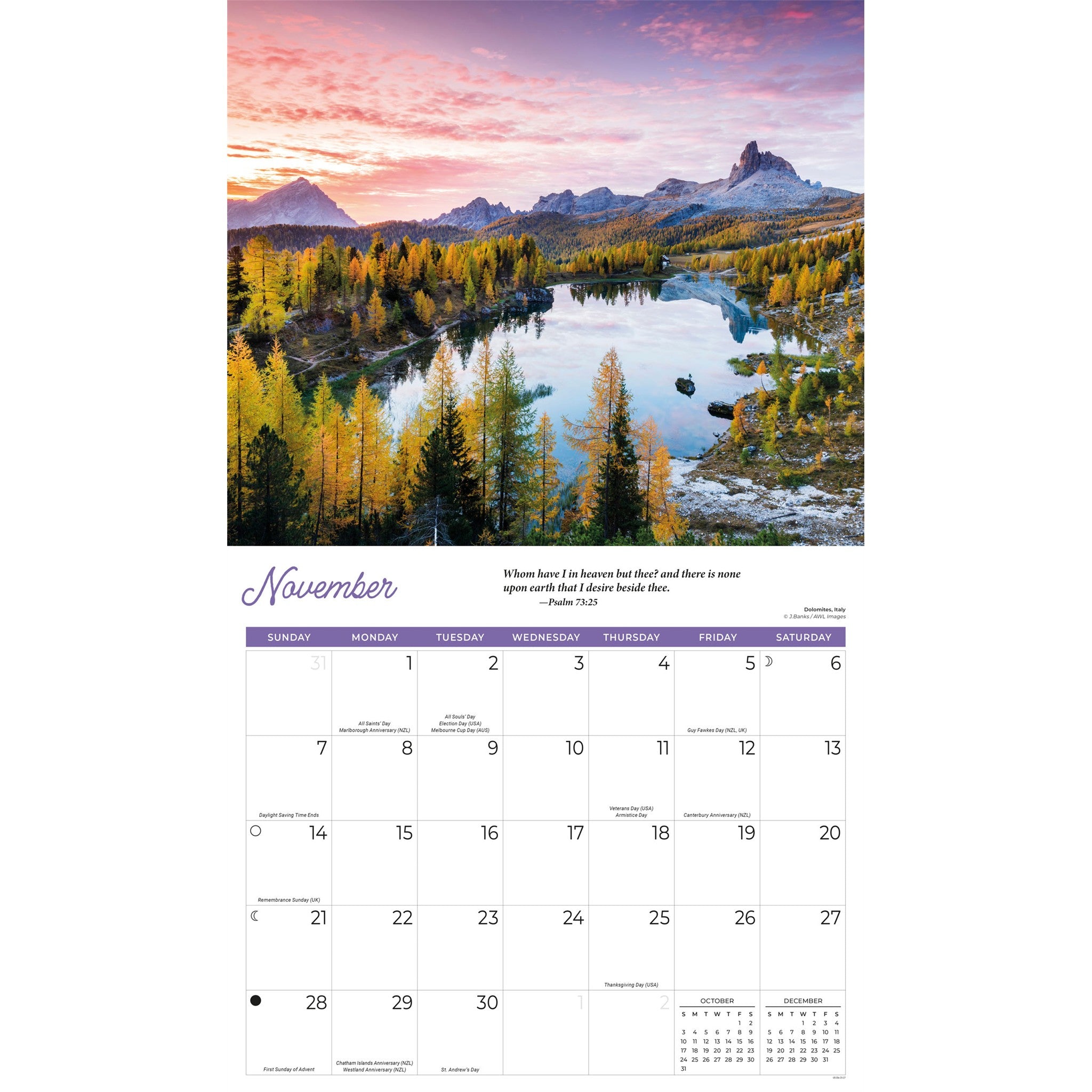 Psalms 2027 Wall Calendar