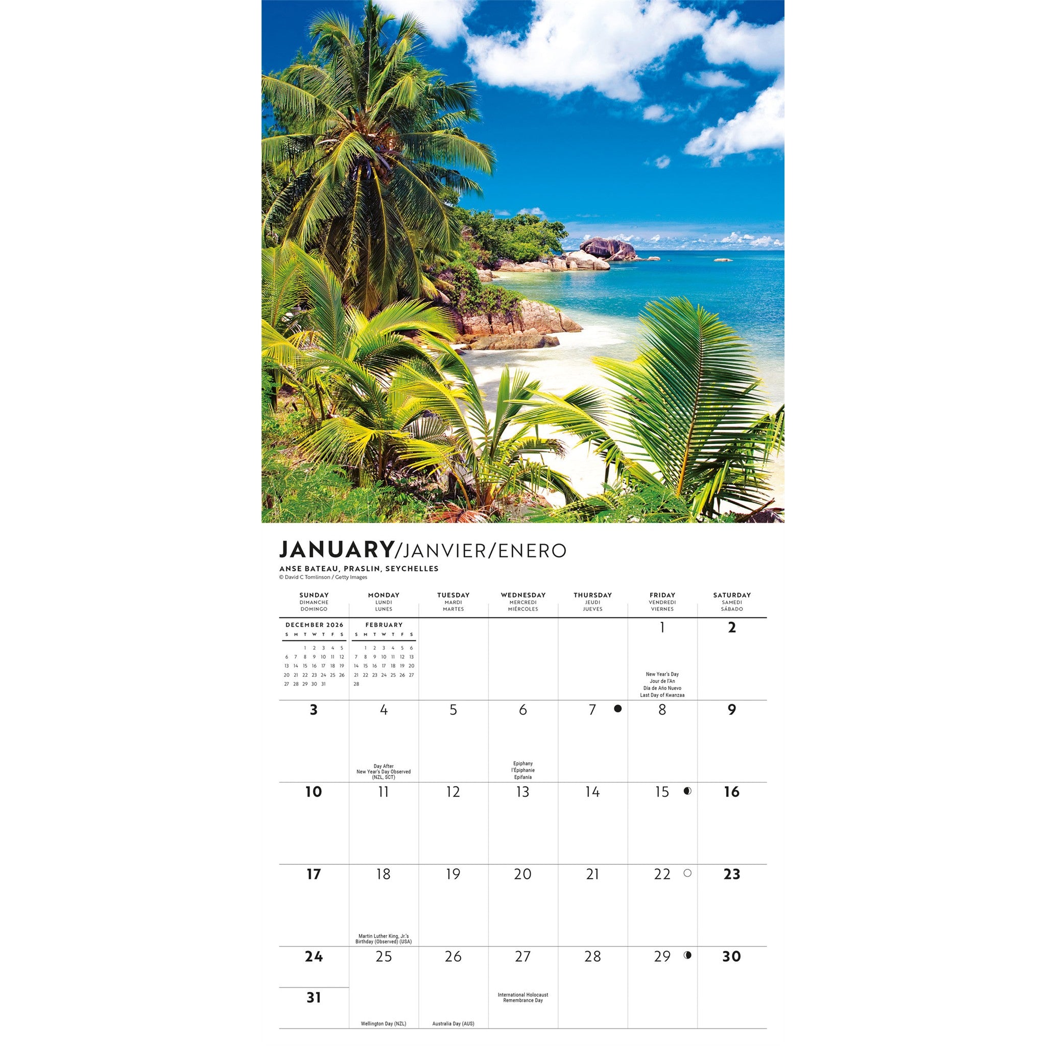 Island Paradise 2027 Mini Calendar